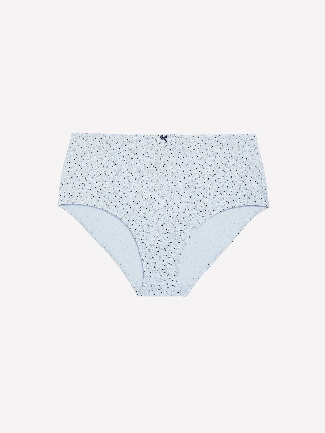 Cotton Brief with Flower Print and Bow - ti Voglio