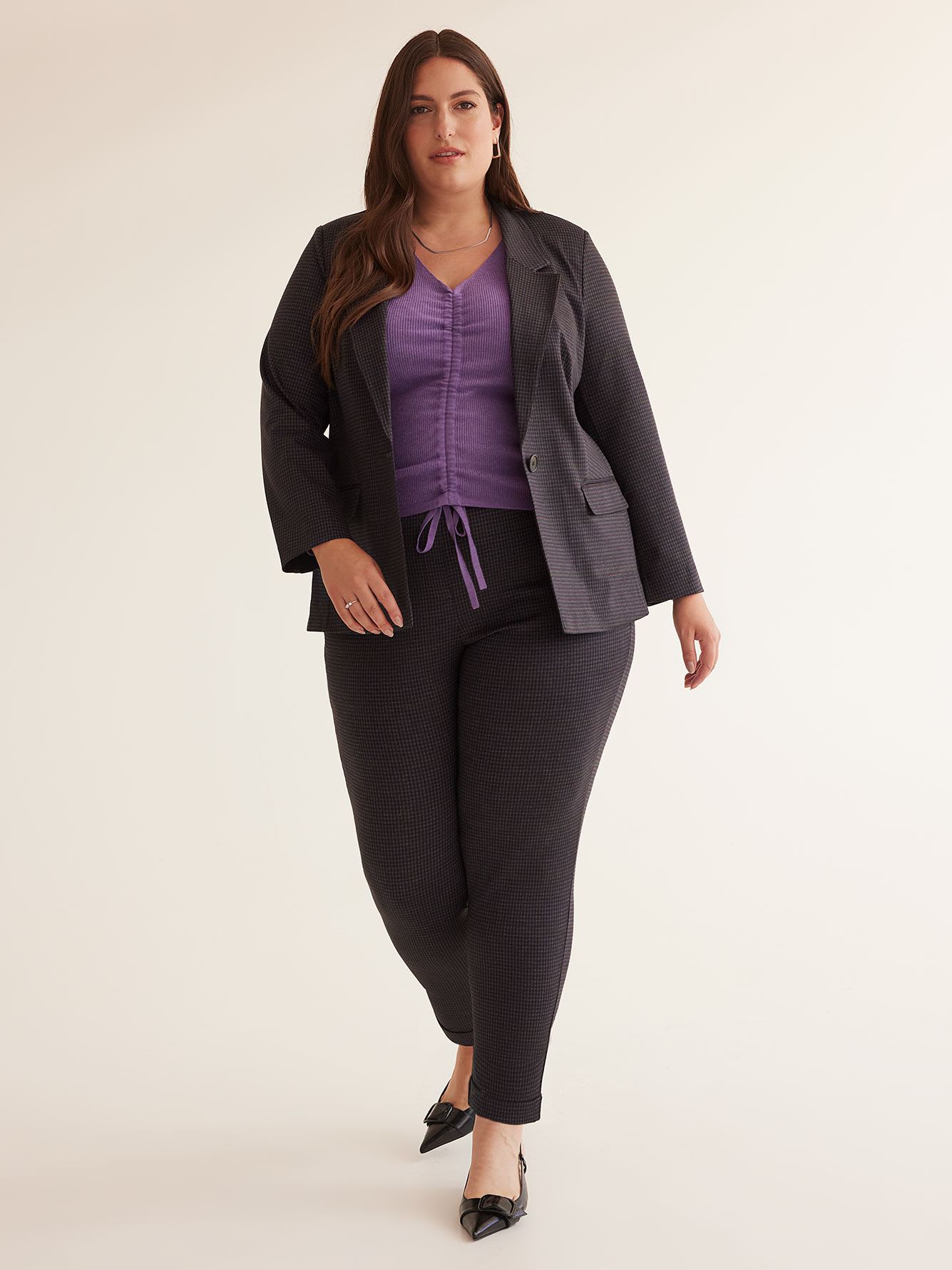 Essential Ponte de Roma Plaid Pant Tapered-Leg