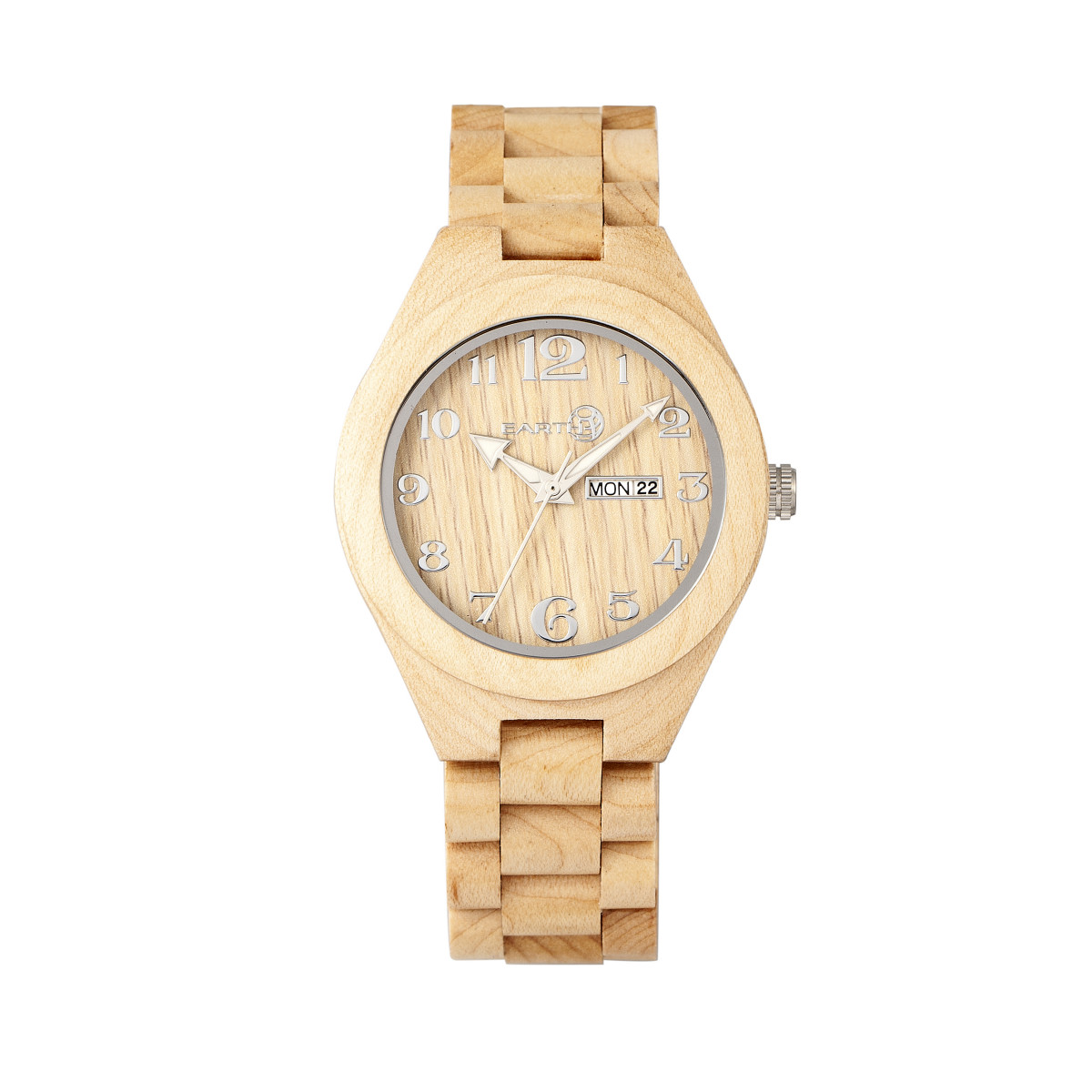 Earth Wood - Sapwood Bracelet Watch w/Date - Red