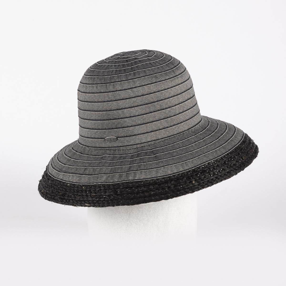 Canadian Hat 1918 - Cuccia-Large Cloche In Ribbon W Raffia