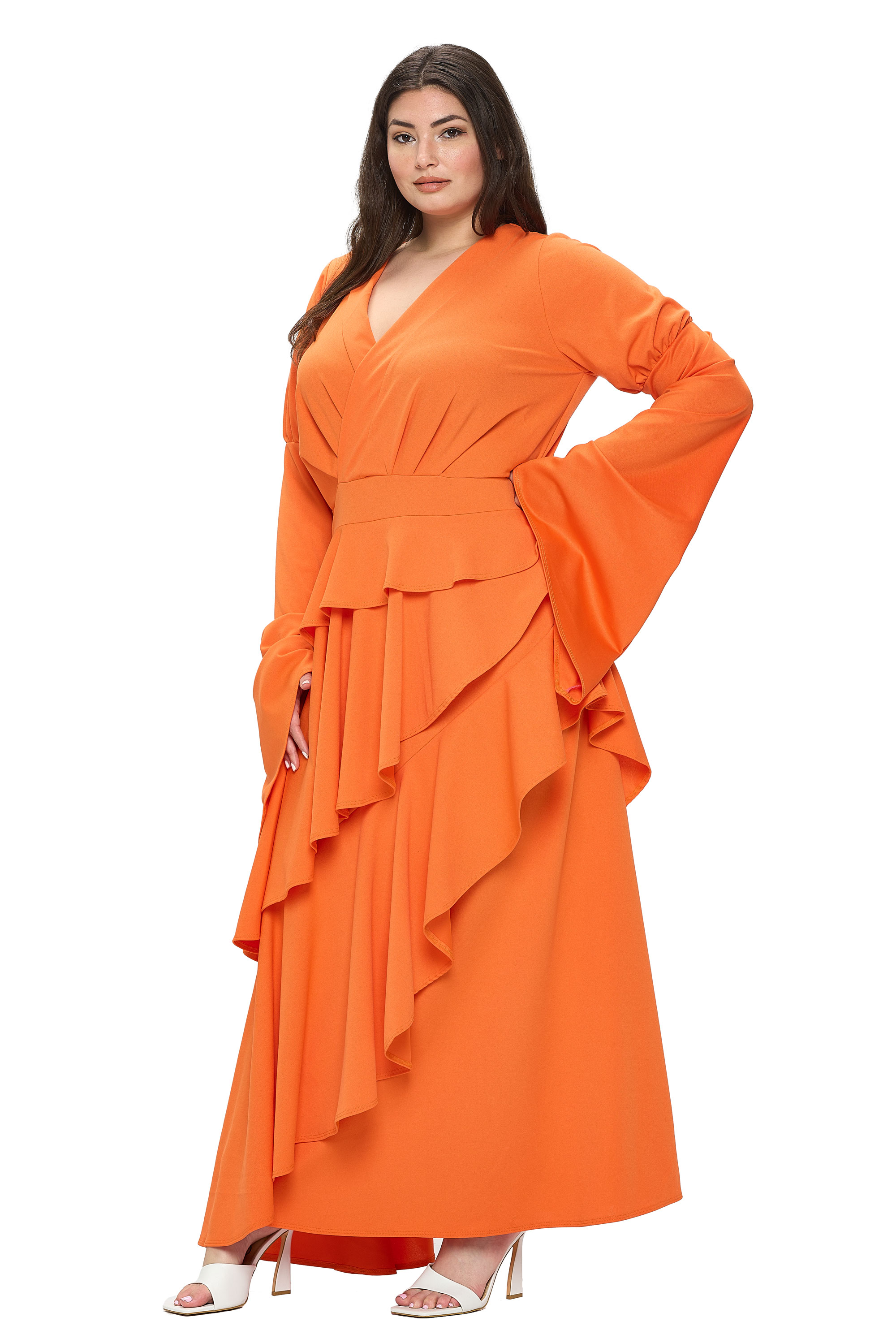 Zeta Ruffled Drama Dress - L I V D