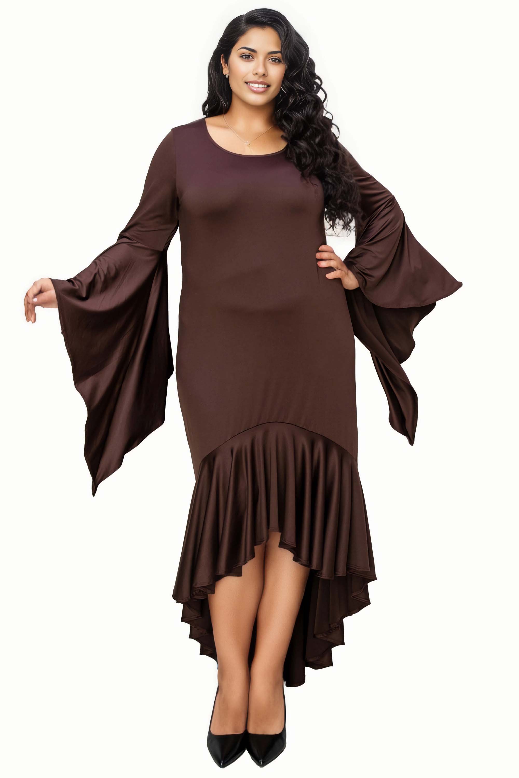 Arielle Flowy Mermaid Hem Dress - L I V D