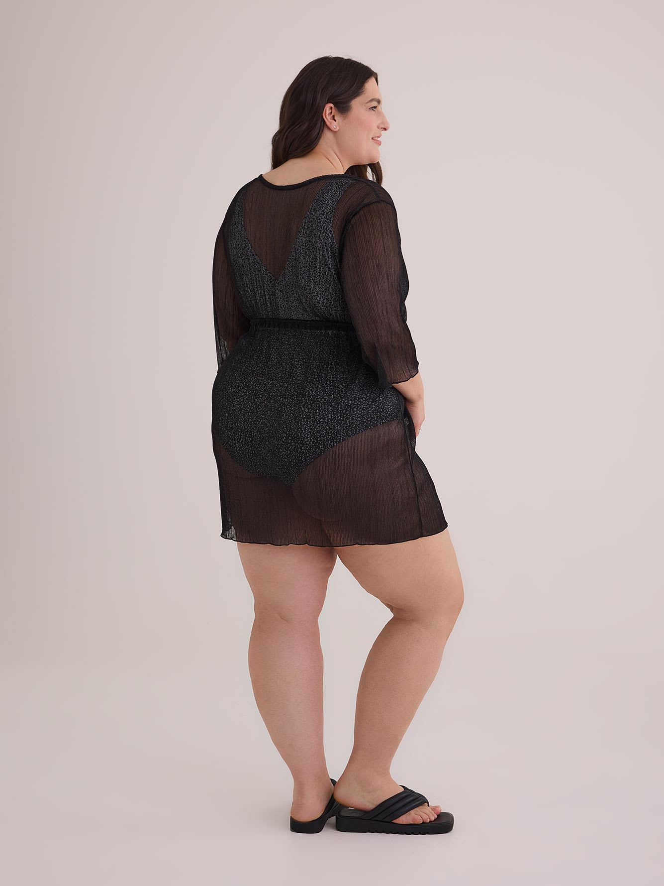 Shimmer Lux See-Through Swim Cover-Up - Cover Me