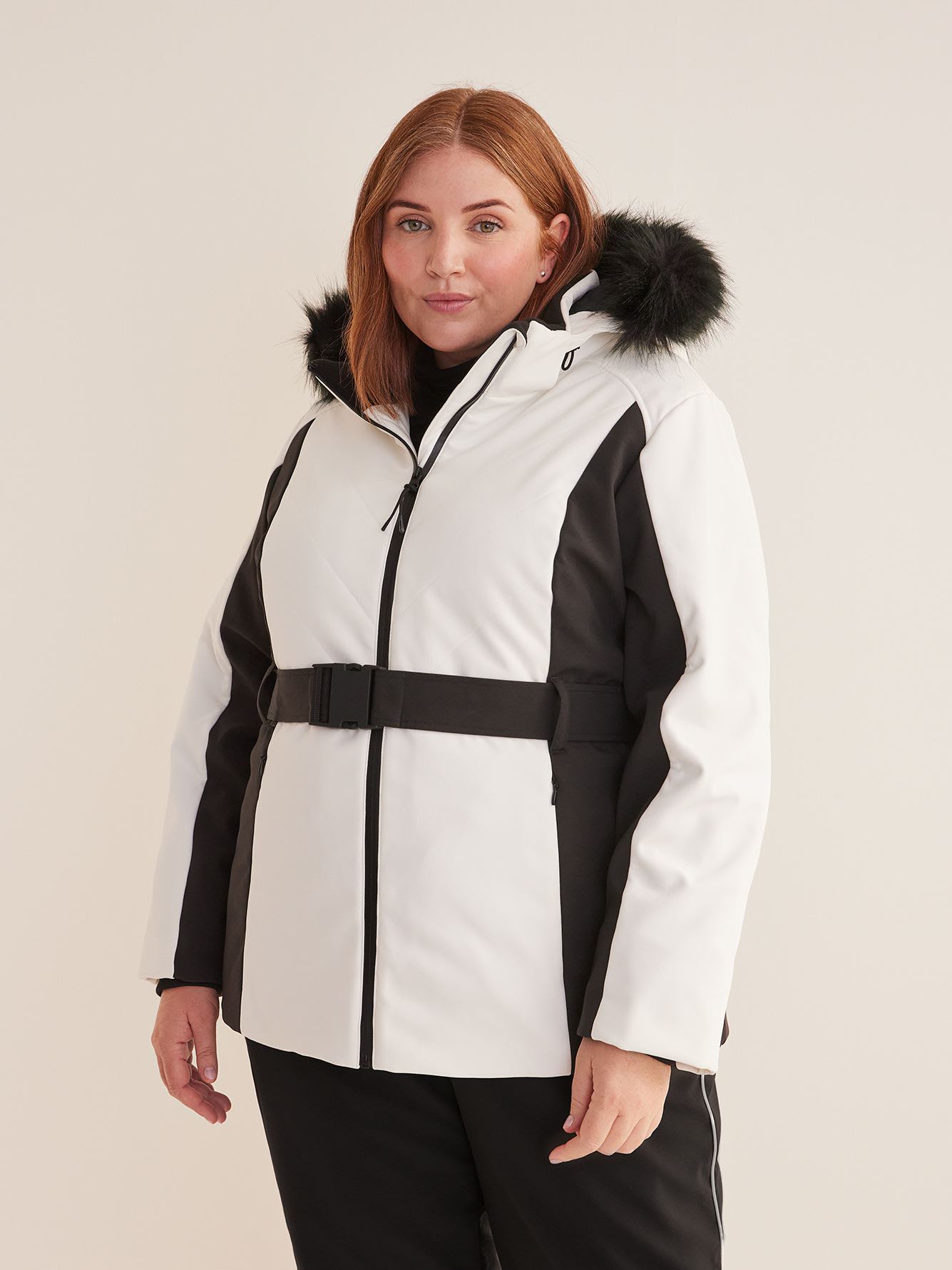 Responsible, Black & White Snow Jacket - Active Zone