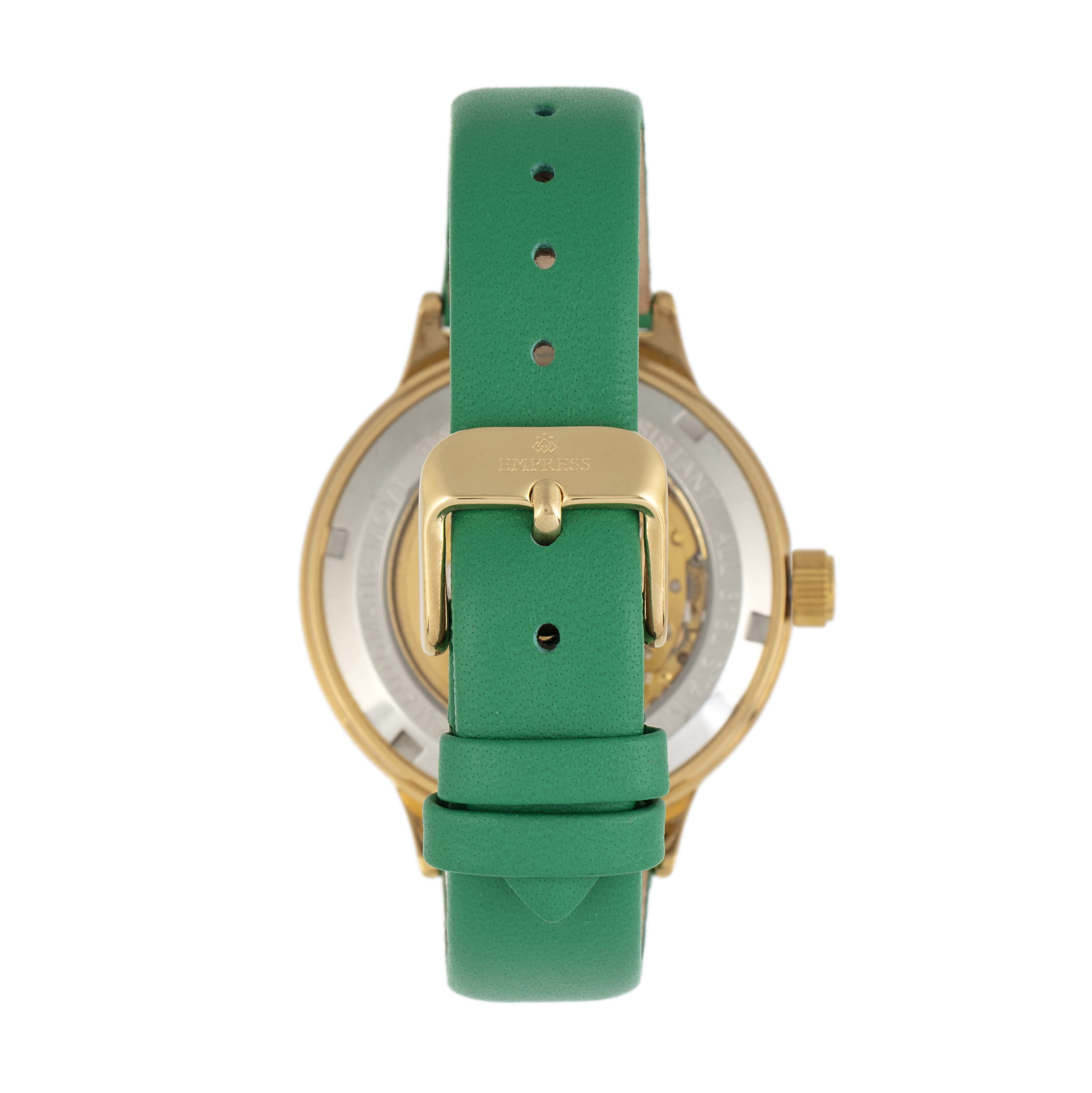 Empress - Alice Automatic MOP Skeleton Dial Leather-Band Watch - Blue
