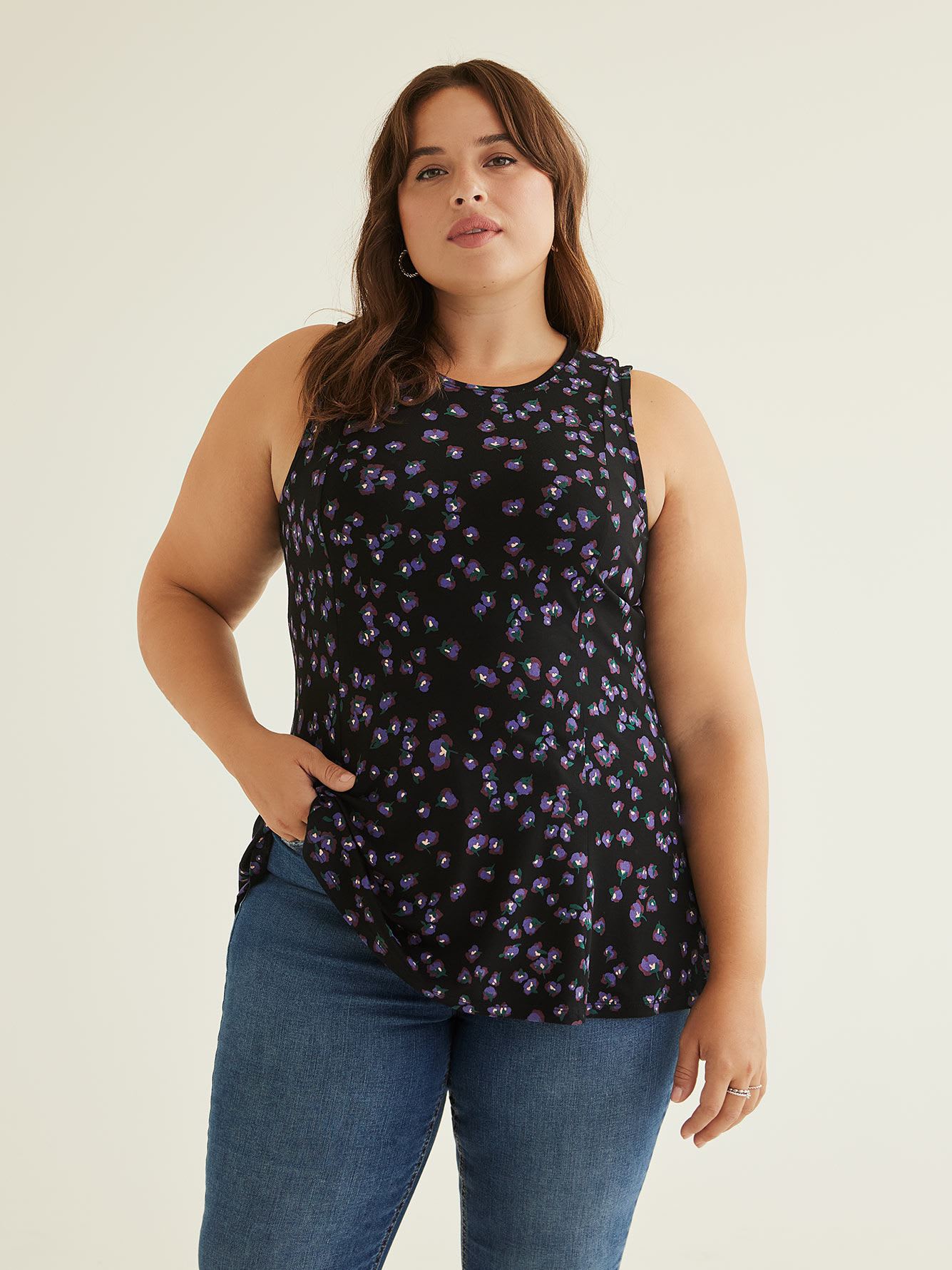 Responsible, Printed Long Knit Swing Top - PENN. Essentials