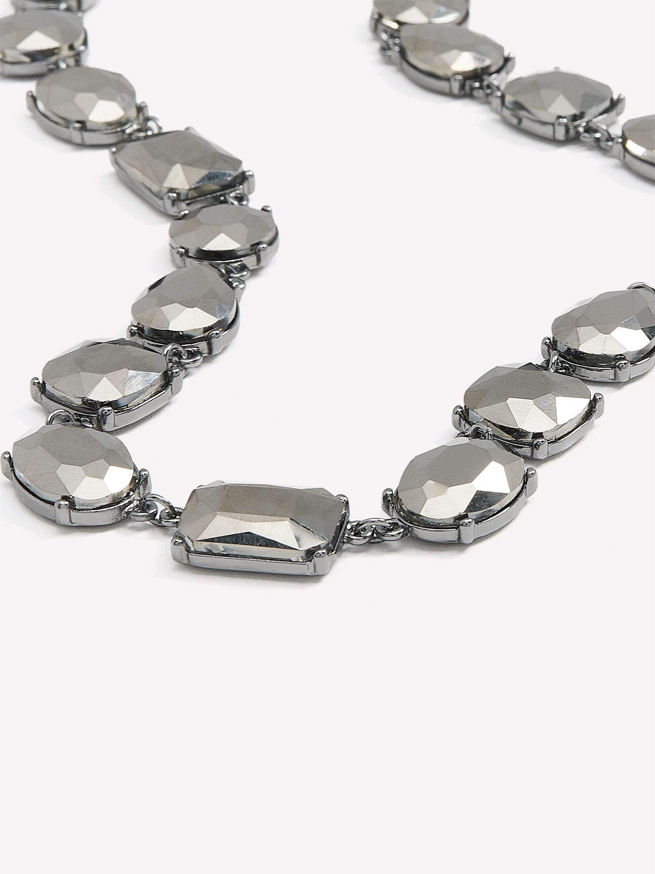 Black Chunky Stone Necklace