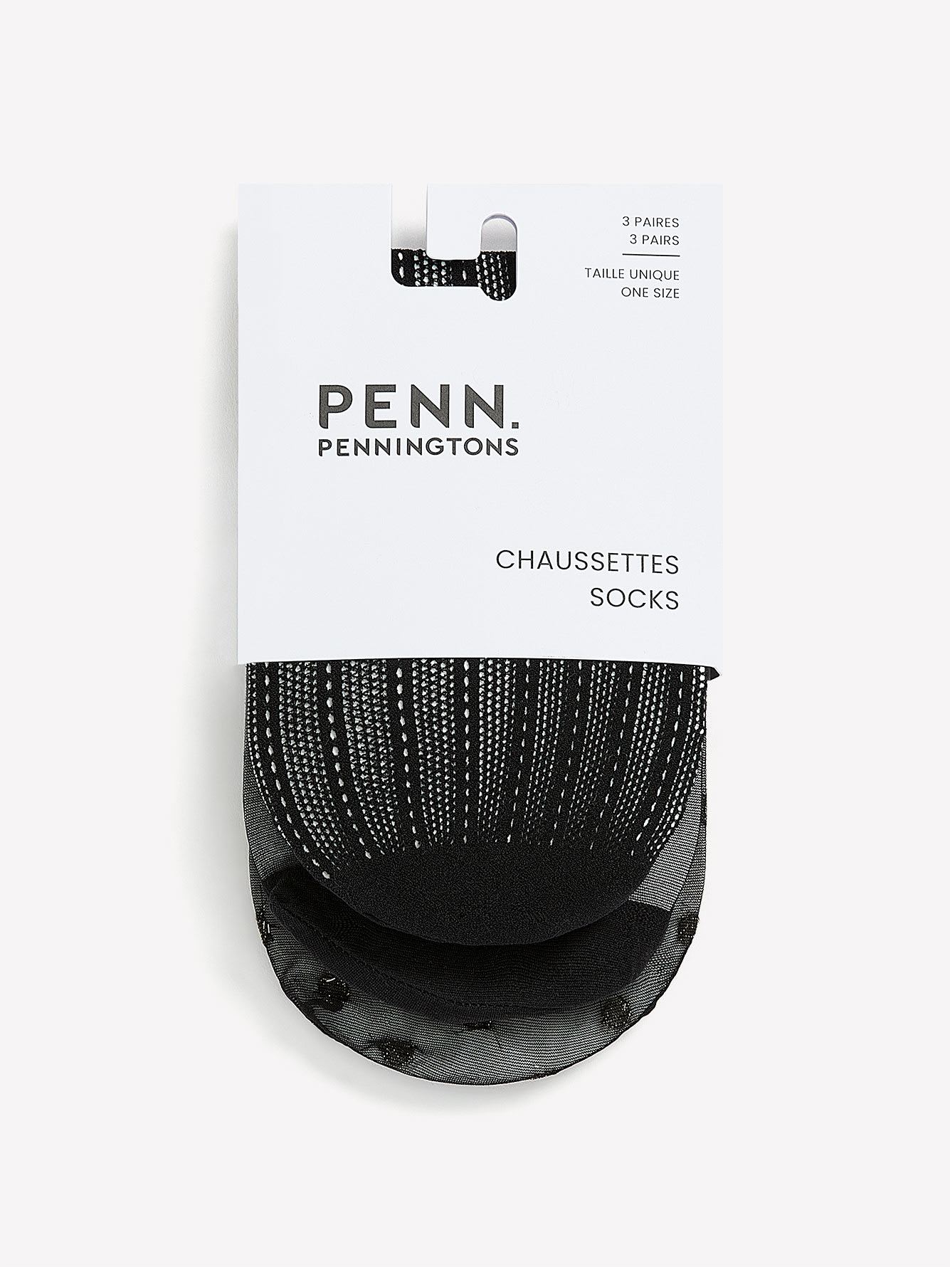 Black Nylon Socks, Set of 3