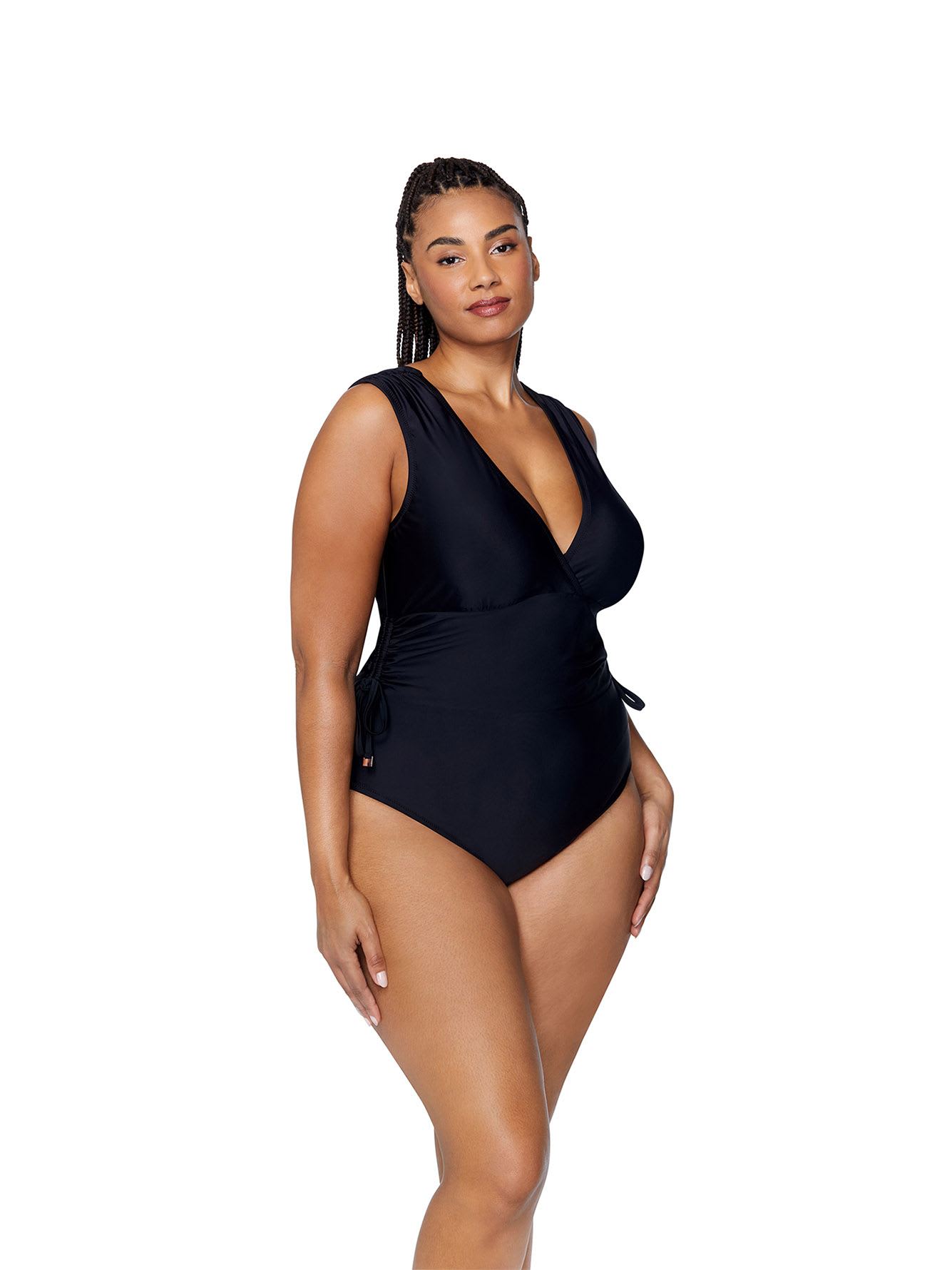 Black Lusiana One-Piece Swimsuit - Raisins Curve