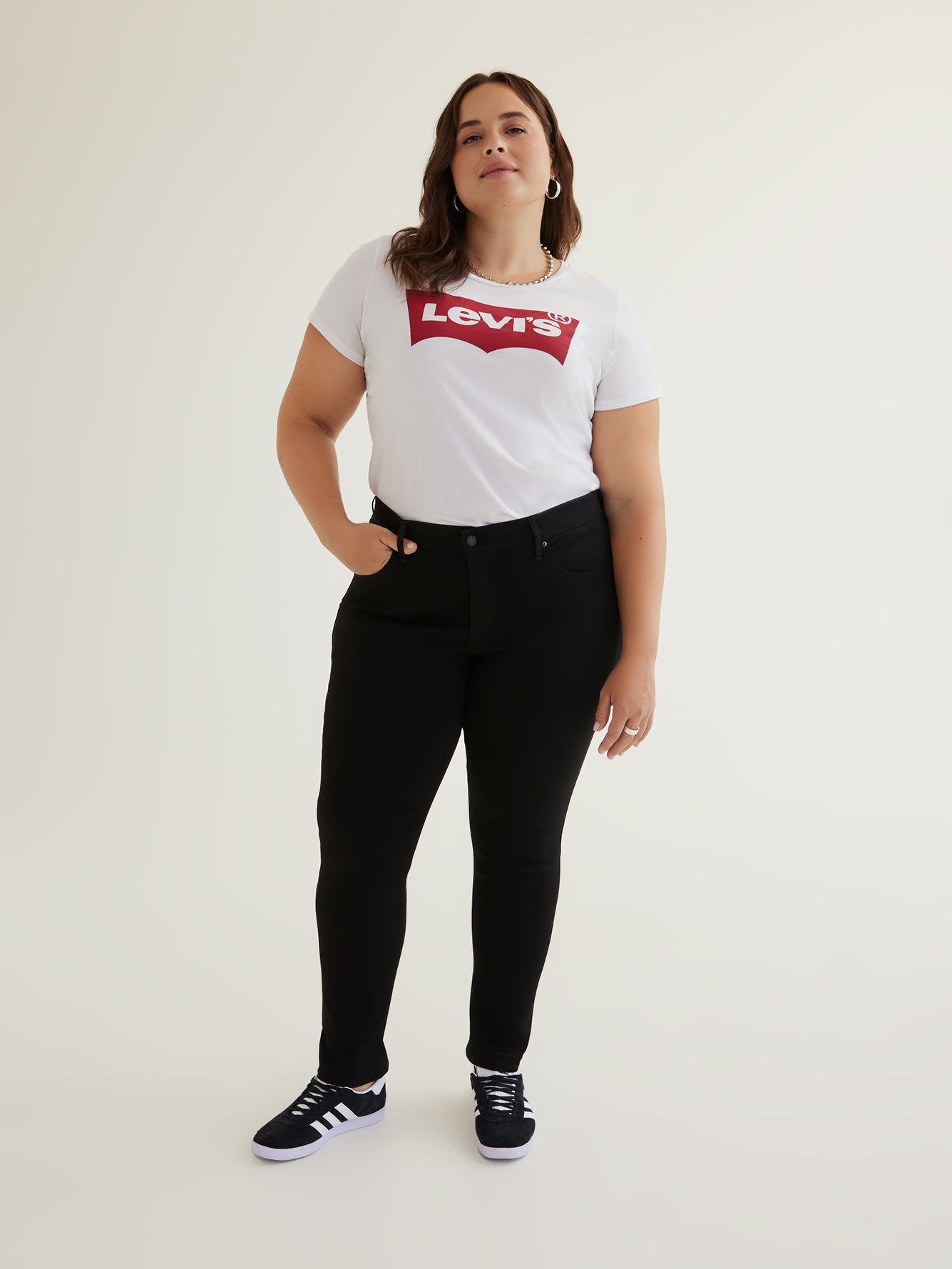 311 Stretch Skinny Jeans, Soft Black - Levi's