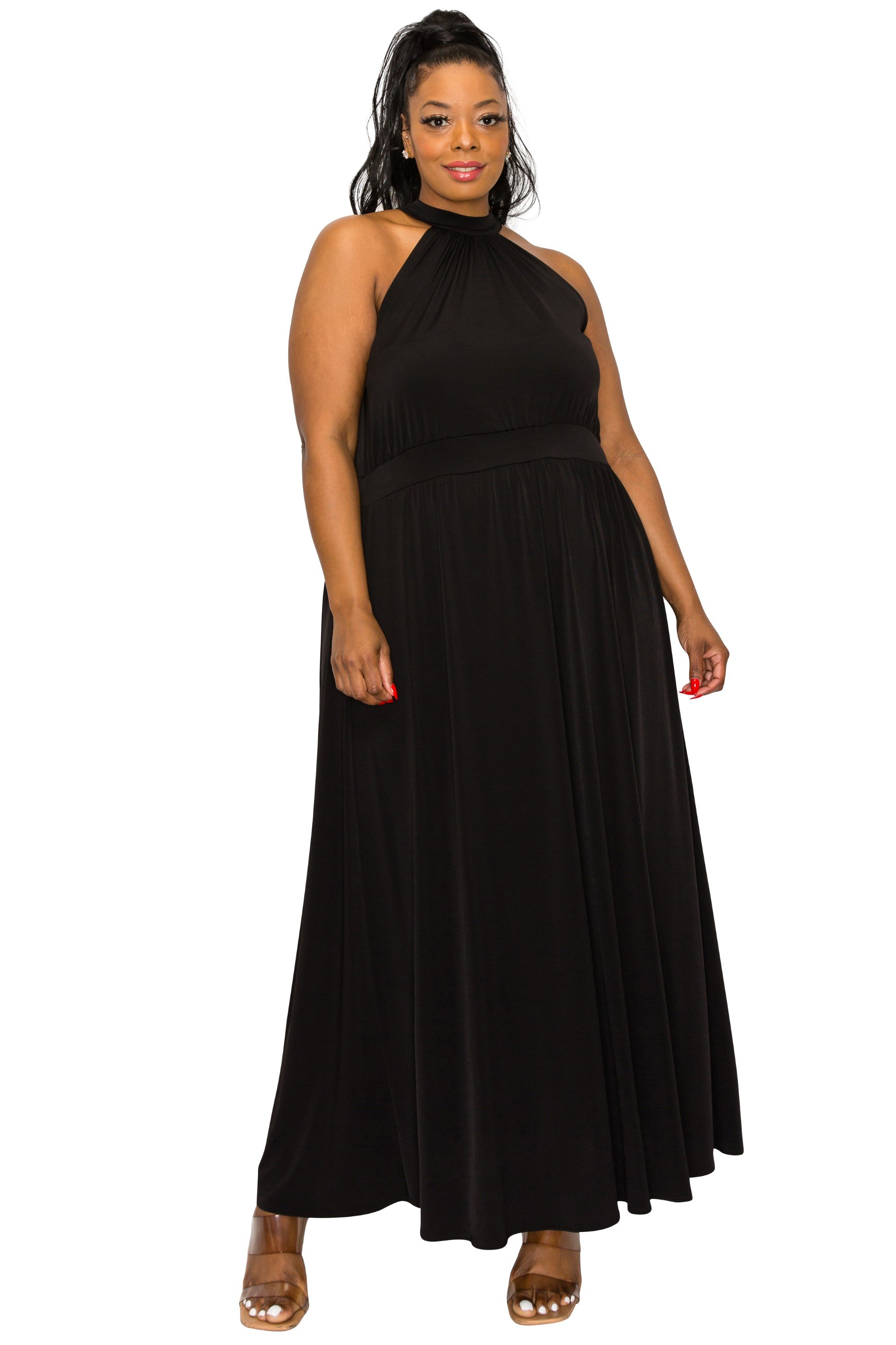 Cassia Halter Neck Dress - L I V D