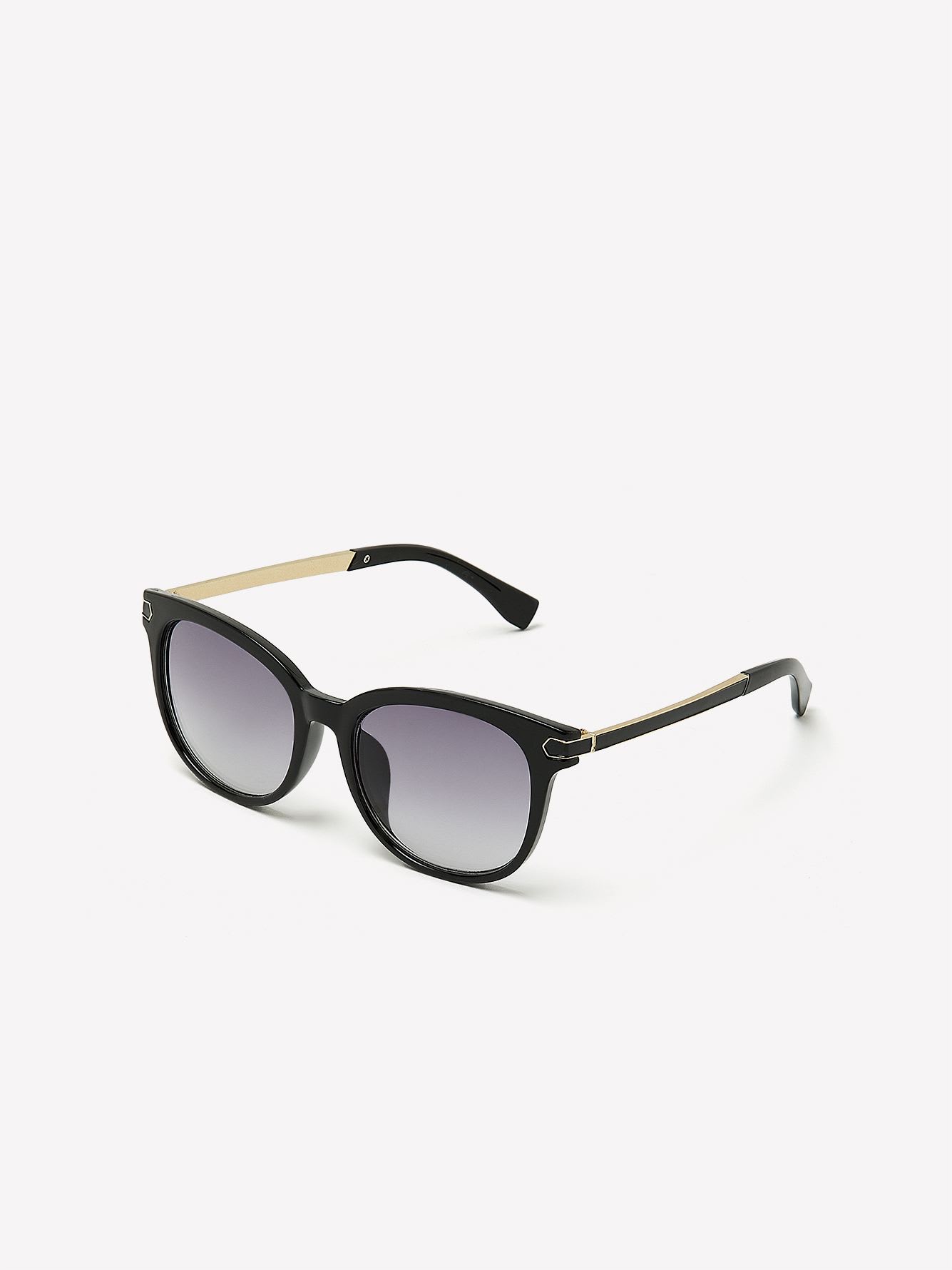 Classic Round Sunglasses with Metal Branches