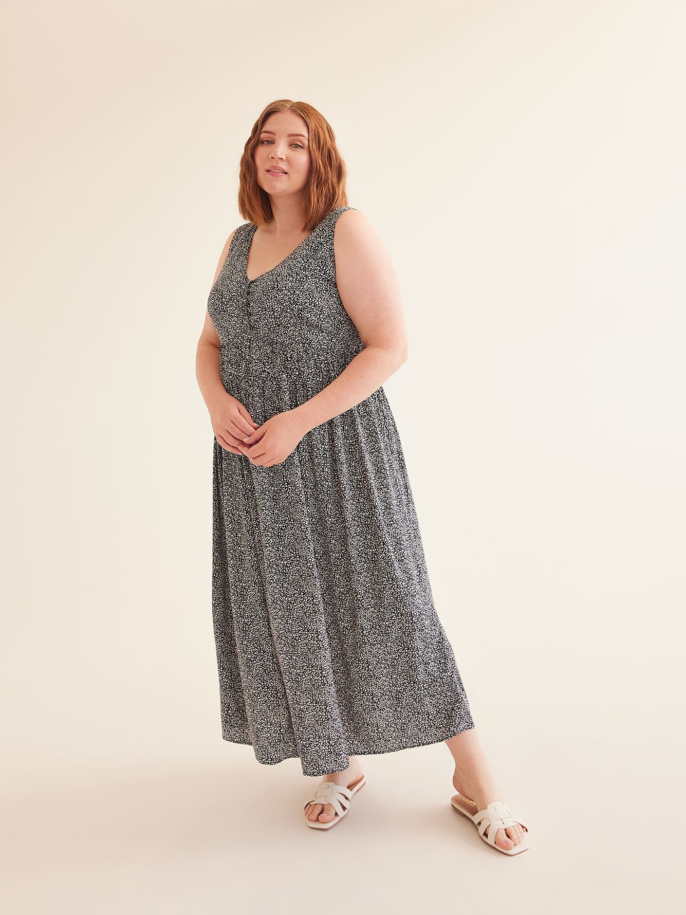 Responsible, Cheetah Sleeveless Maxi Dress