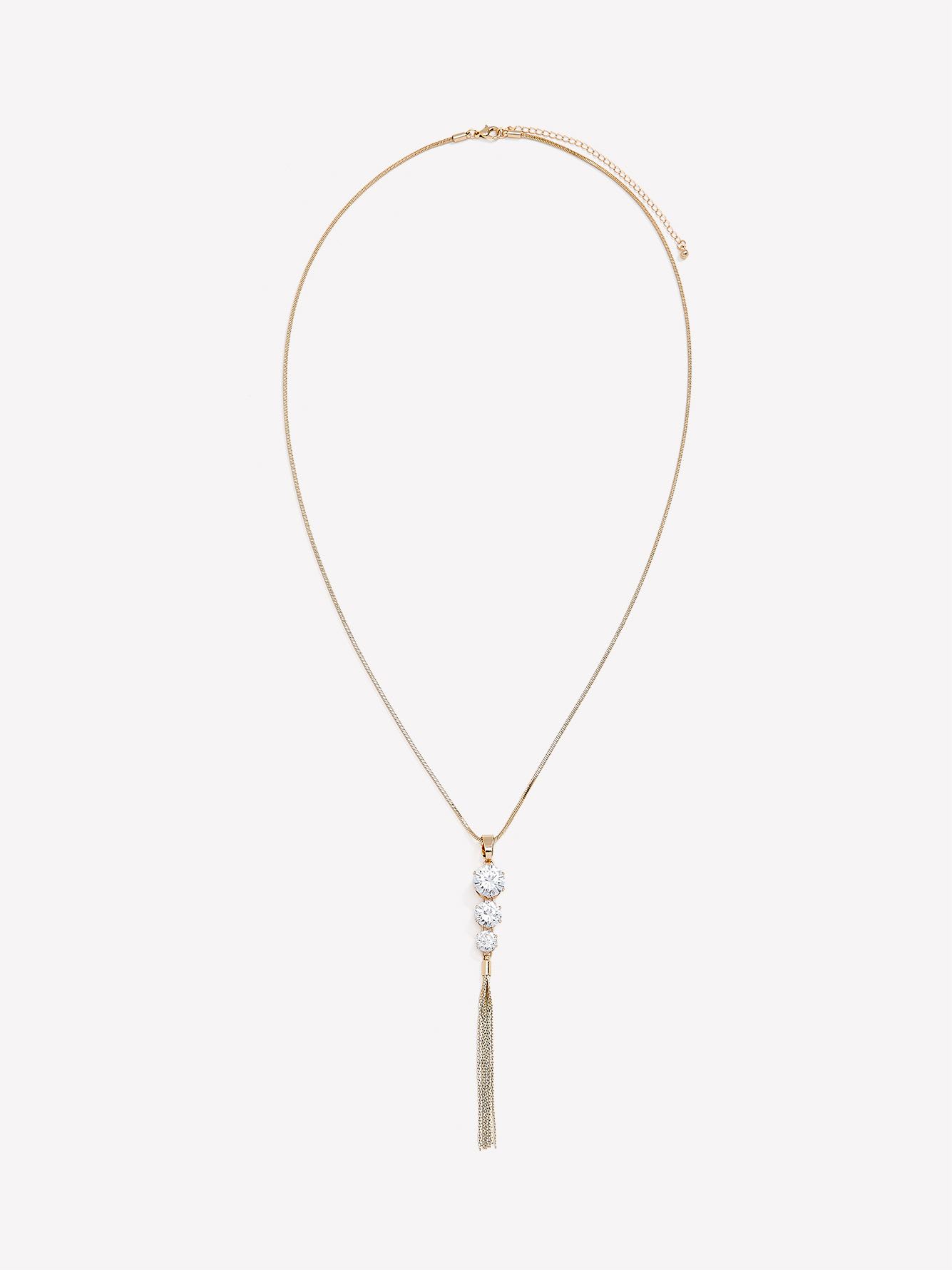 Long Necklace with Stone Drop