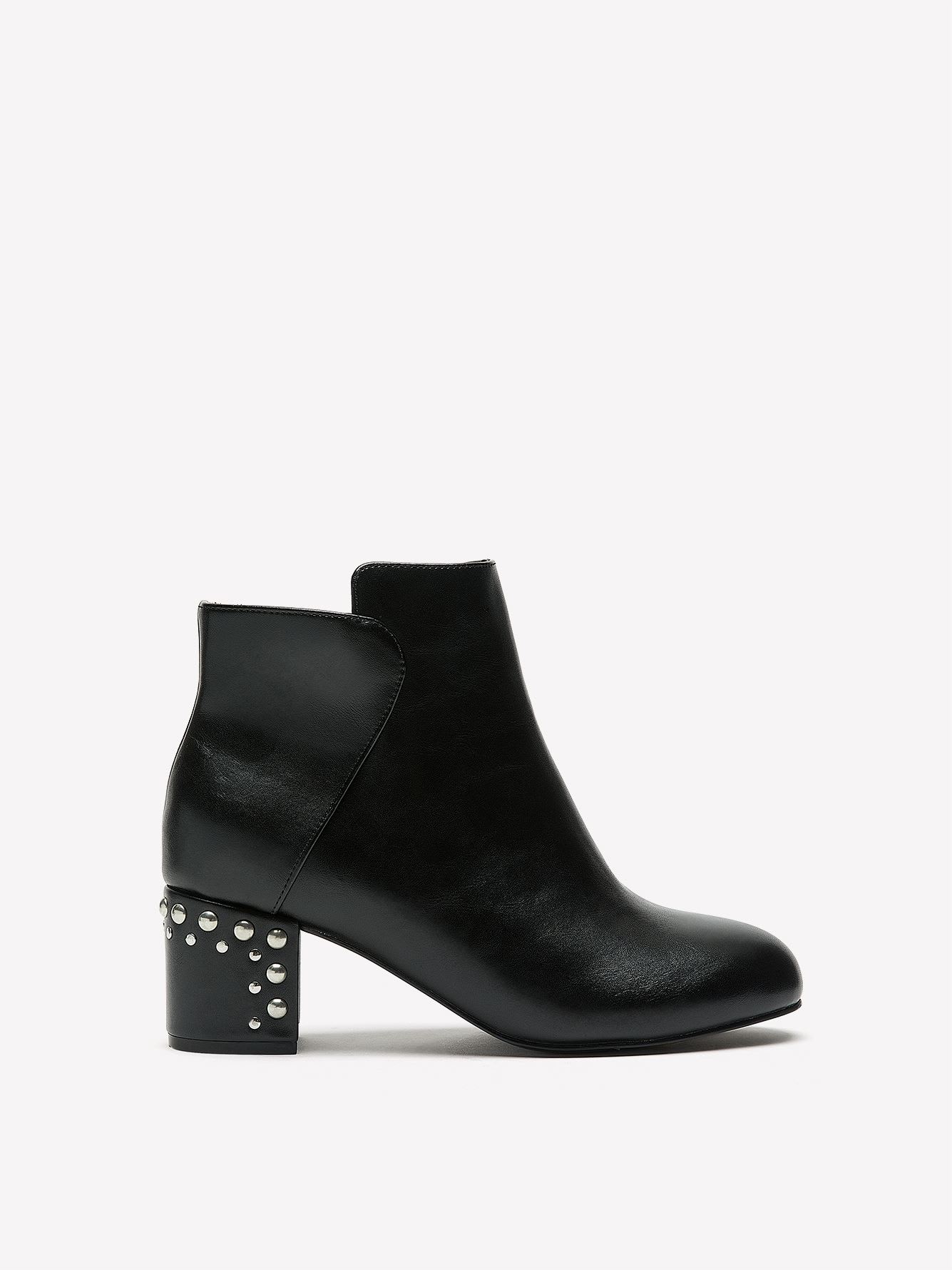 Extra Wide Width, Ankle Booties with Studs on Heel