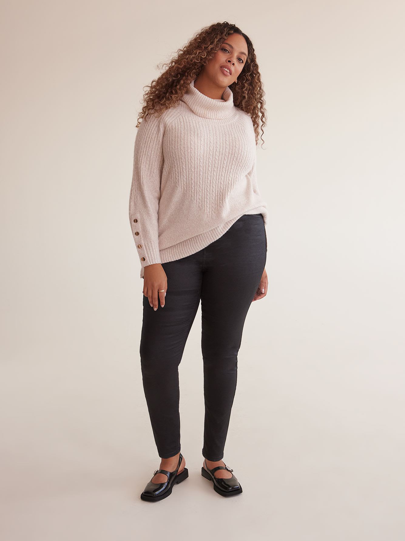 1948-Fit Coated Black Jean Legging - d/C JEANS