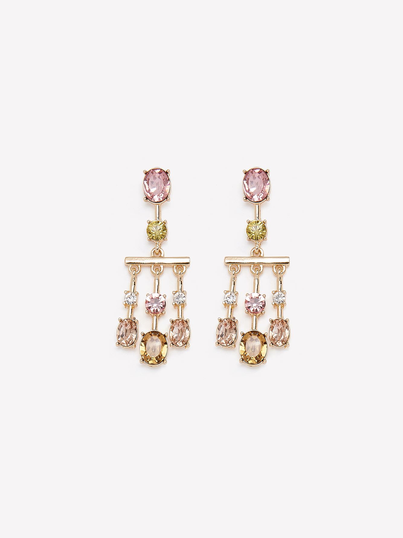 Fancy Stone Drop Earrings