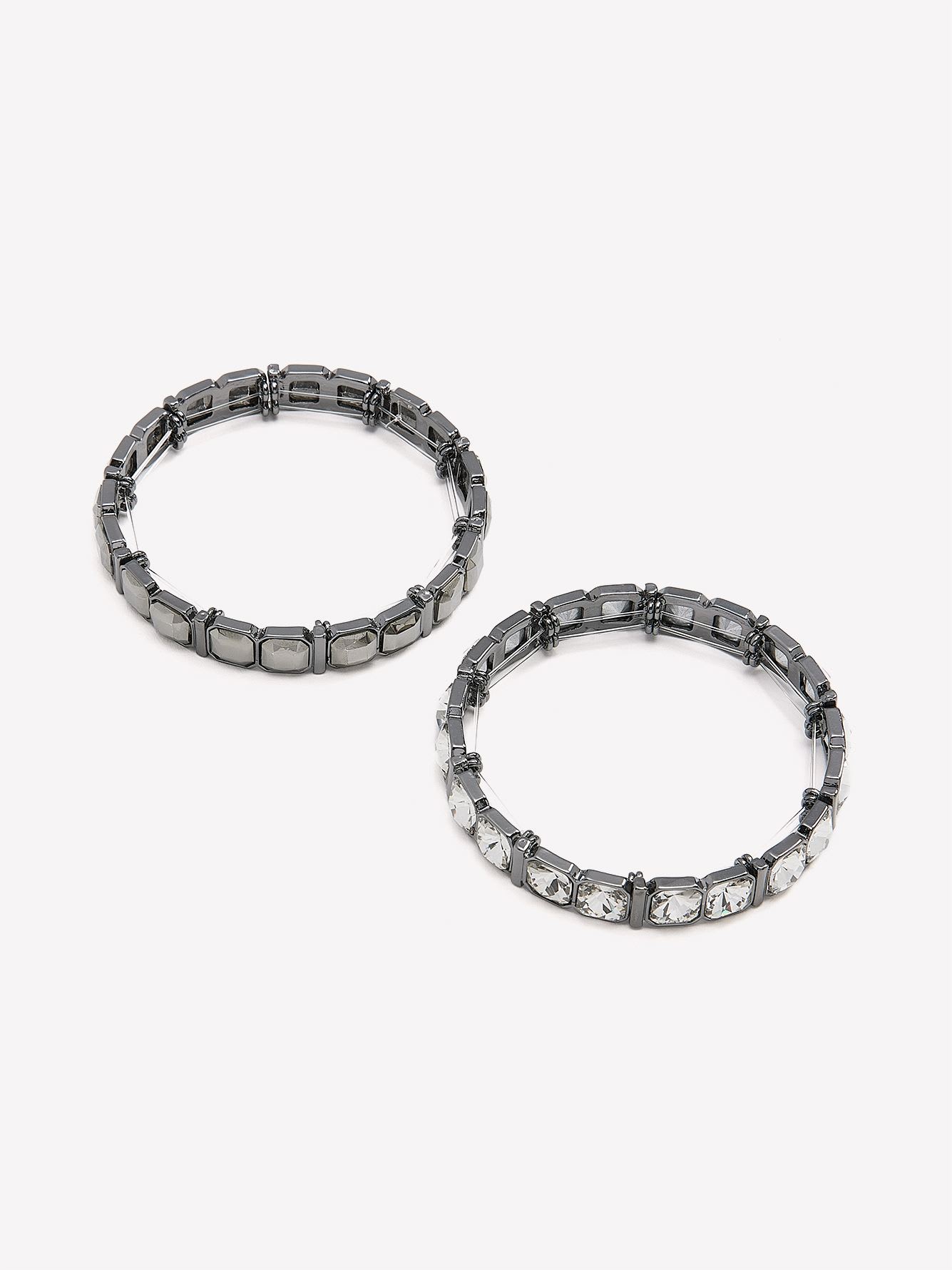 Stretch Stone Bracelets, Set of 2