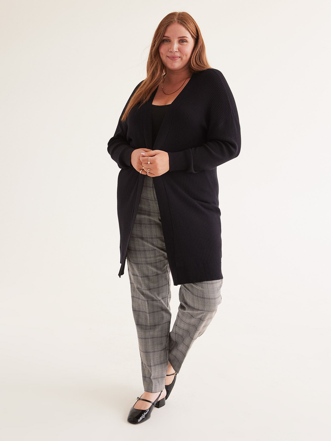 Ribbed Tunic Open Cardigan - PENN. Essentials