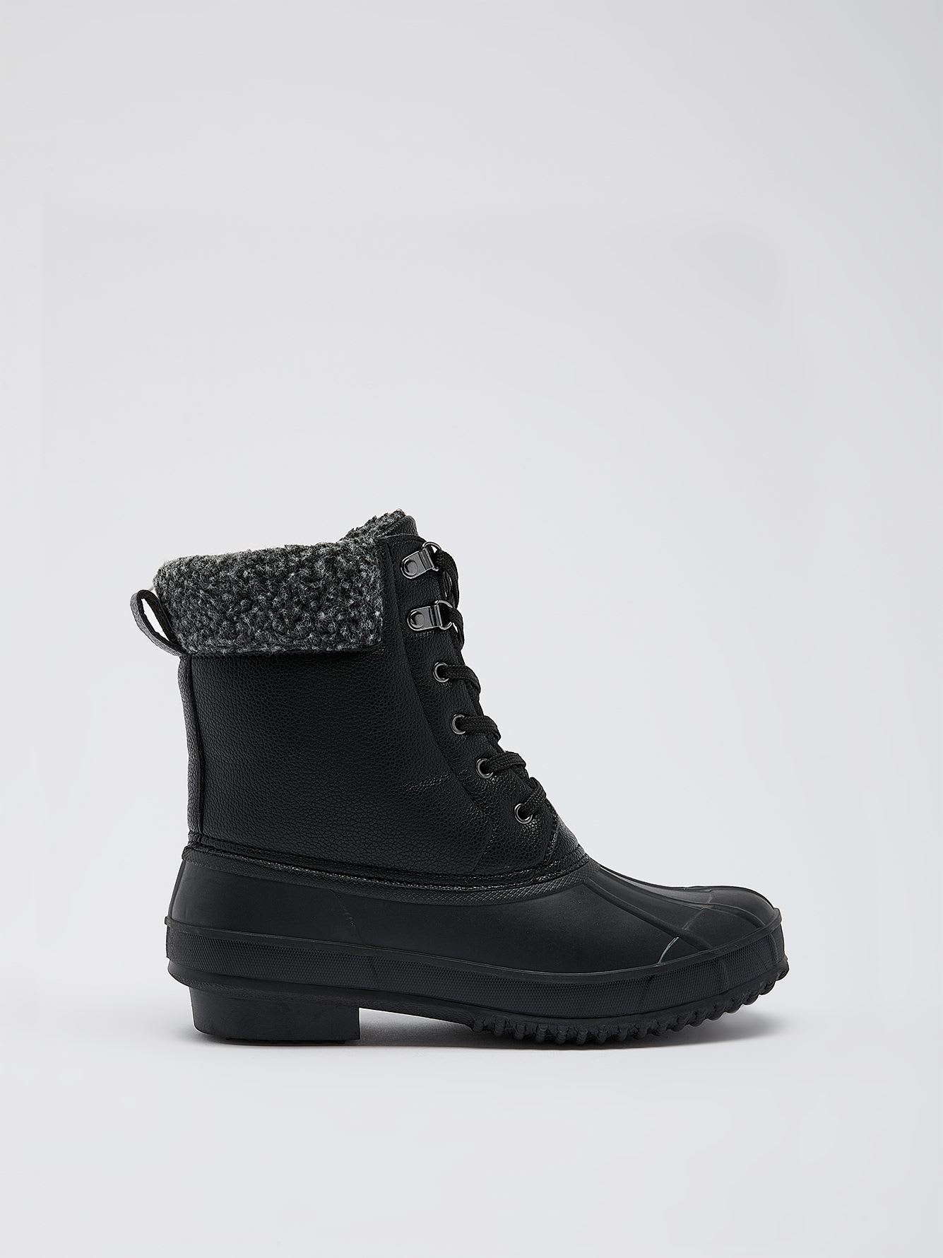 Extra Wide Width, Duck Boots with Faux Fur