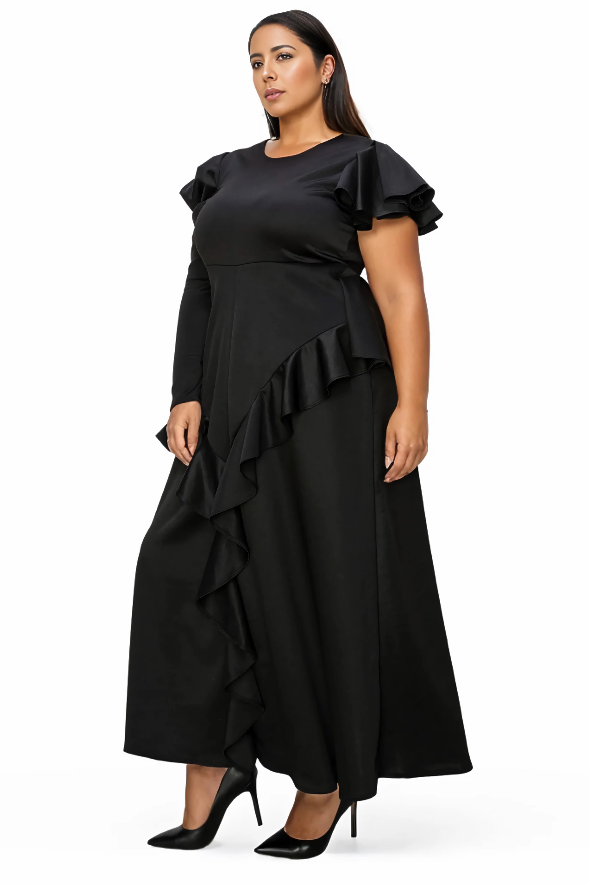 Vivienne Ruffled Maxi Dress - L I V D