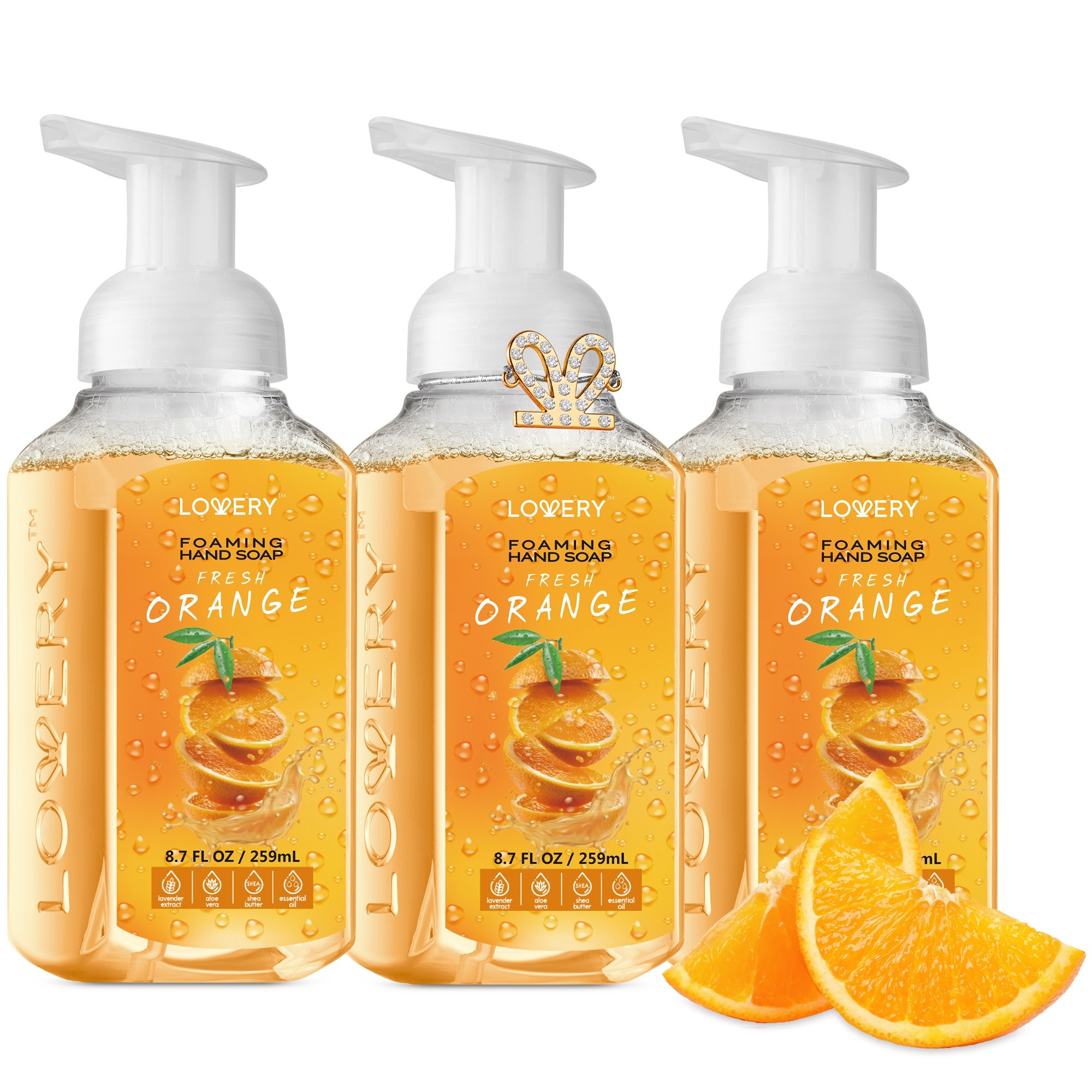 Lovery Foaming Hand Soap - Pack Of 3 -fresh Orange Scent