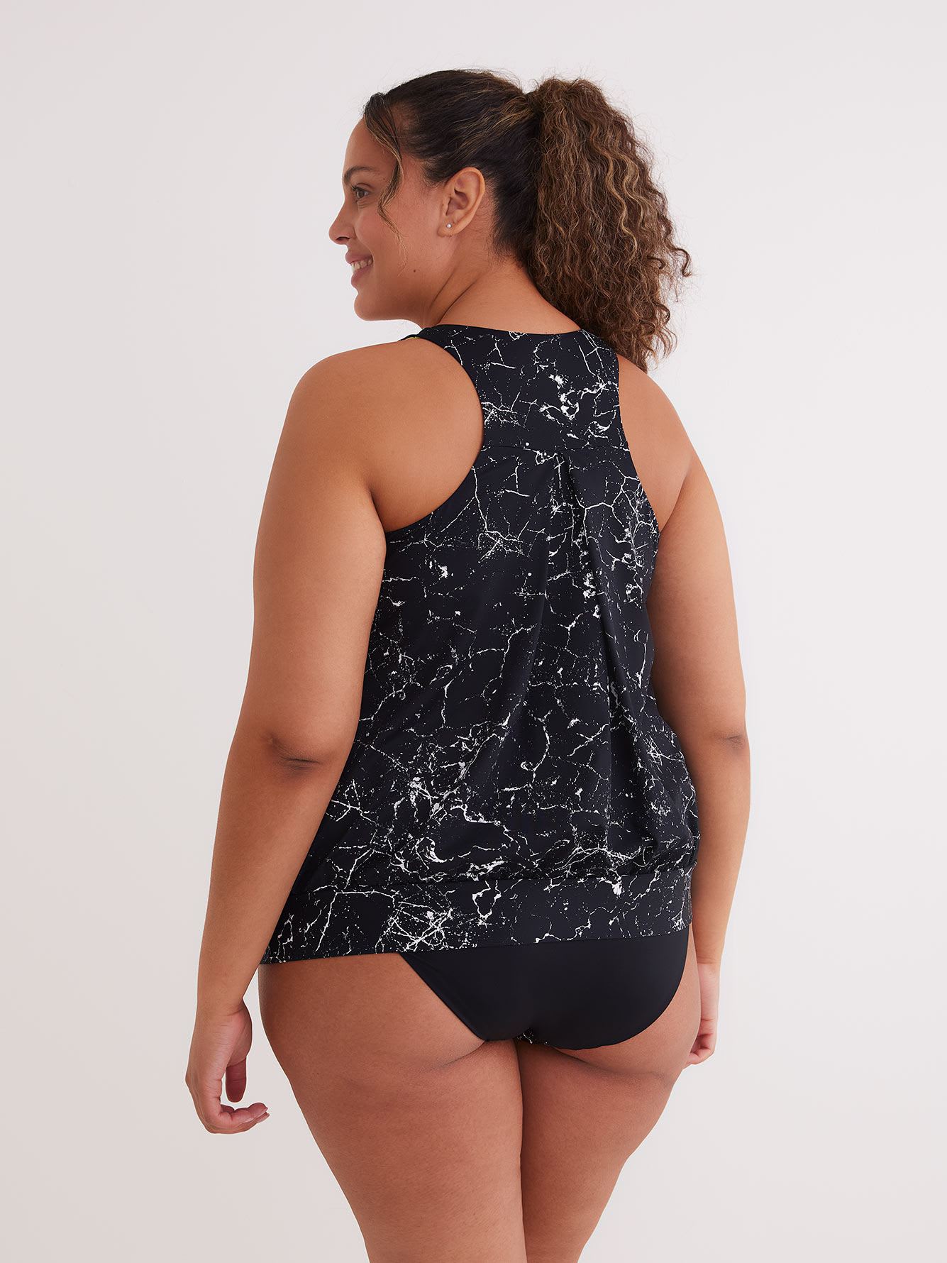 Tankini with Folded Band and Racer Back - Active Zone