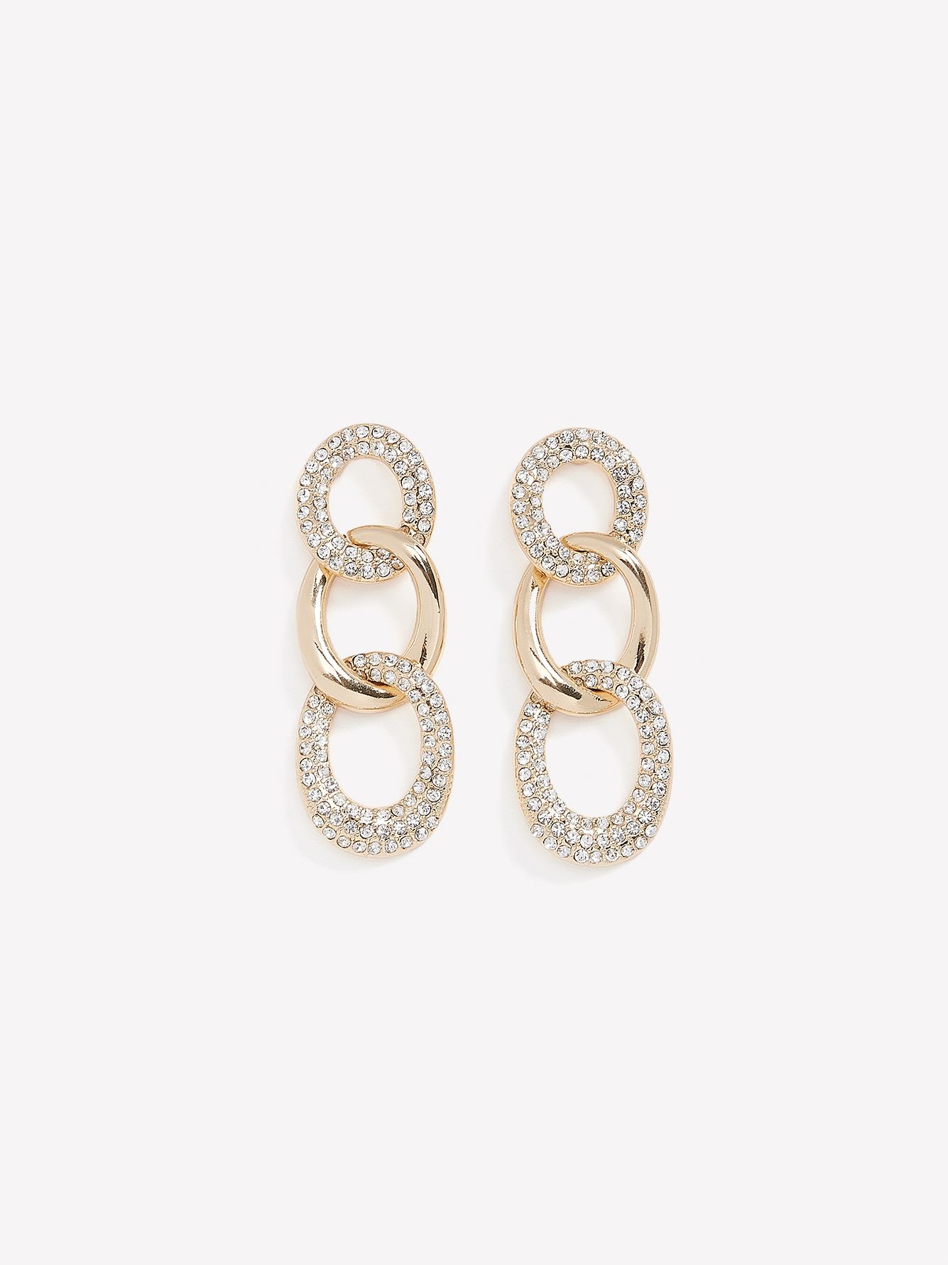 Chunky Triple Link Drop Earrings