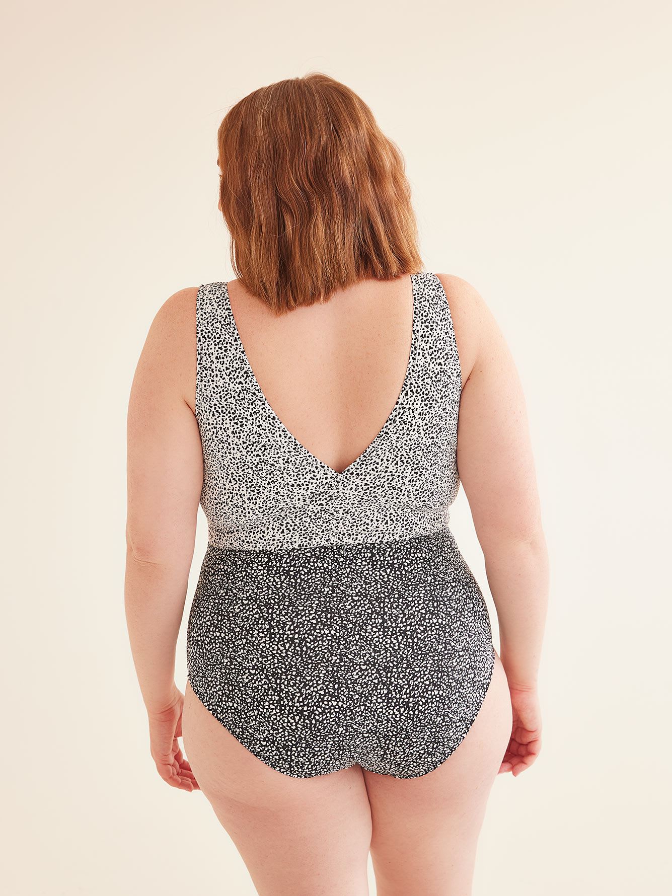 All-Over-Print Wrap One-Piece Swimsuit