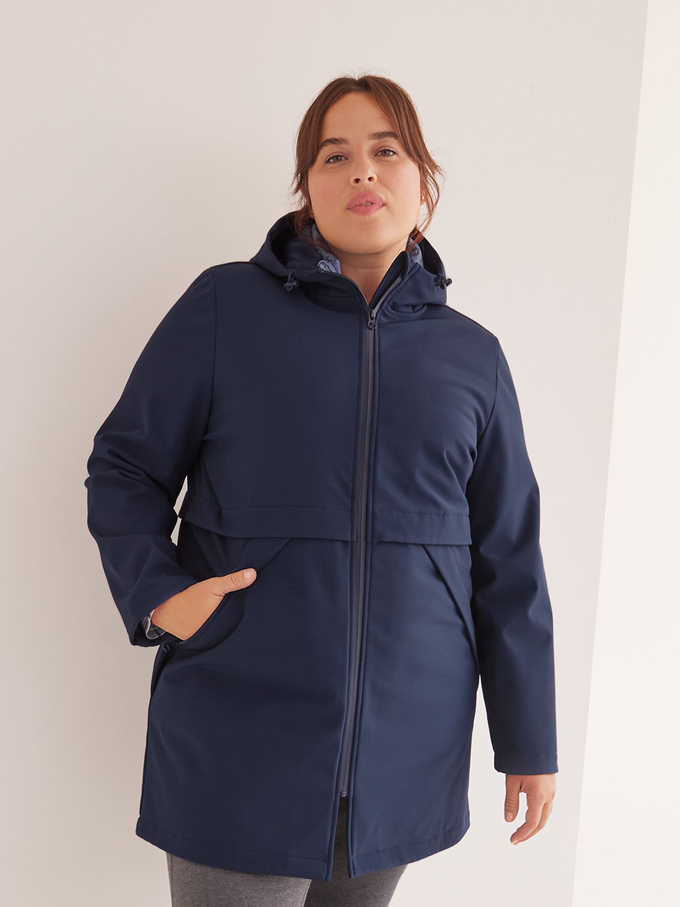 3-in-1 Knee-Length Water-Repellent Jacket - Active Zone