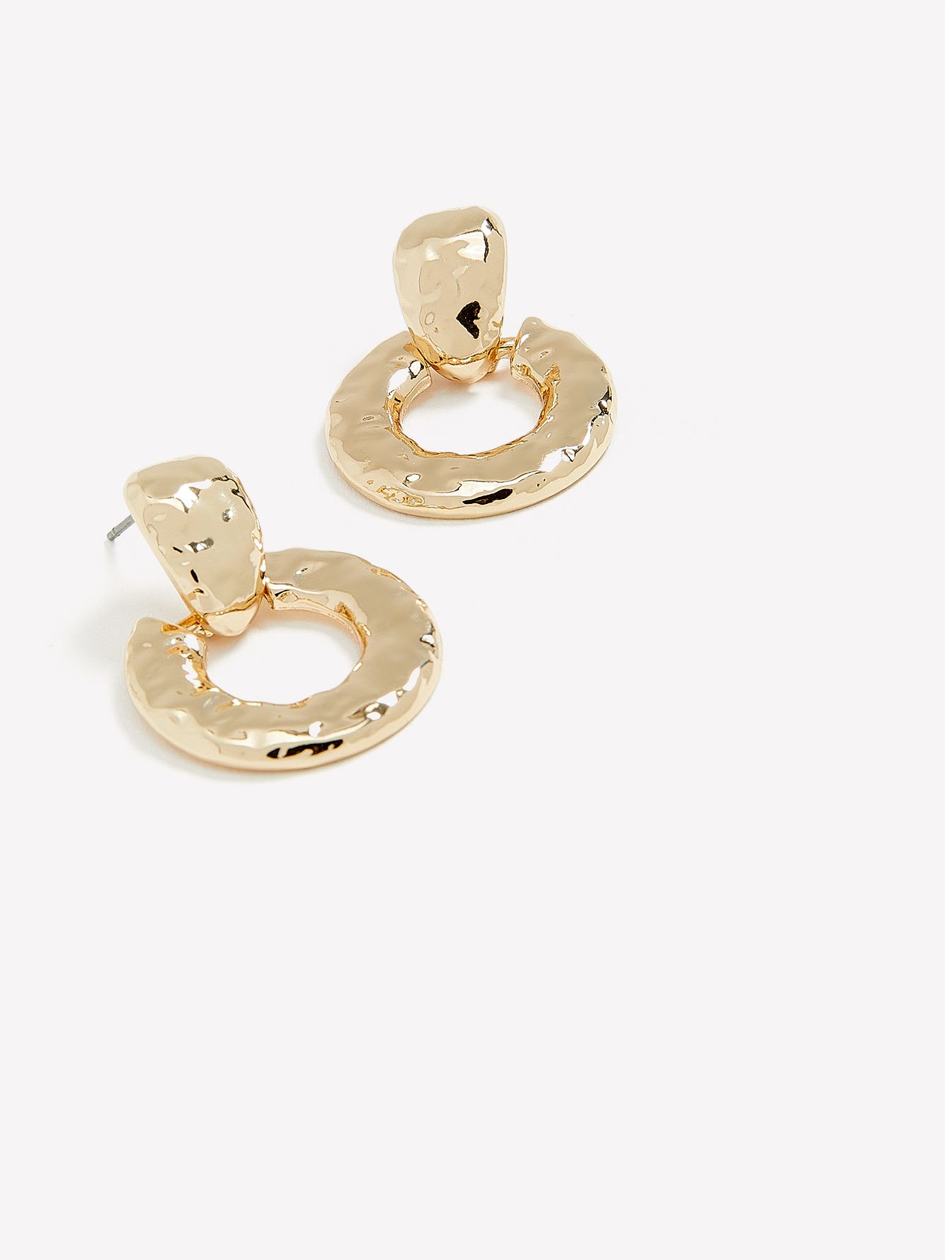 Single Hammered Hoop Earrings