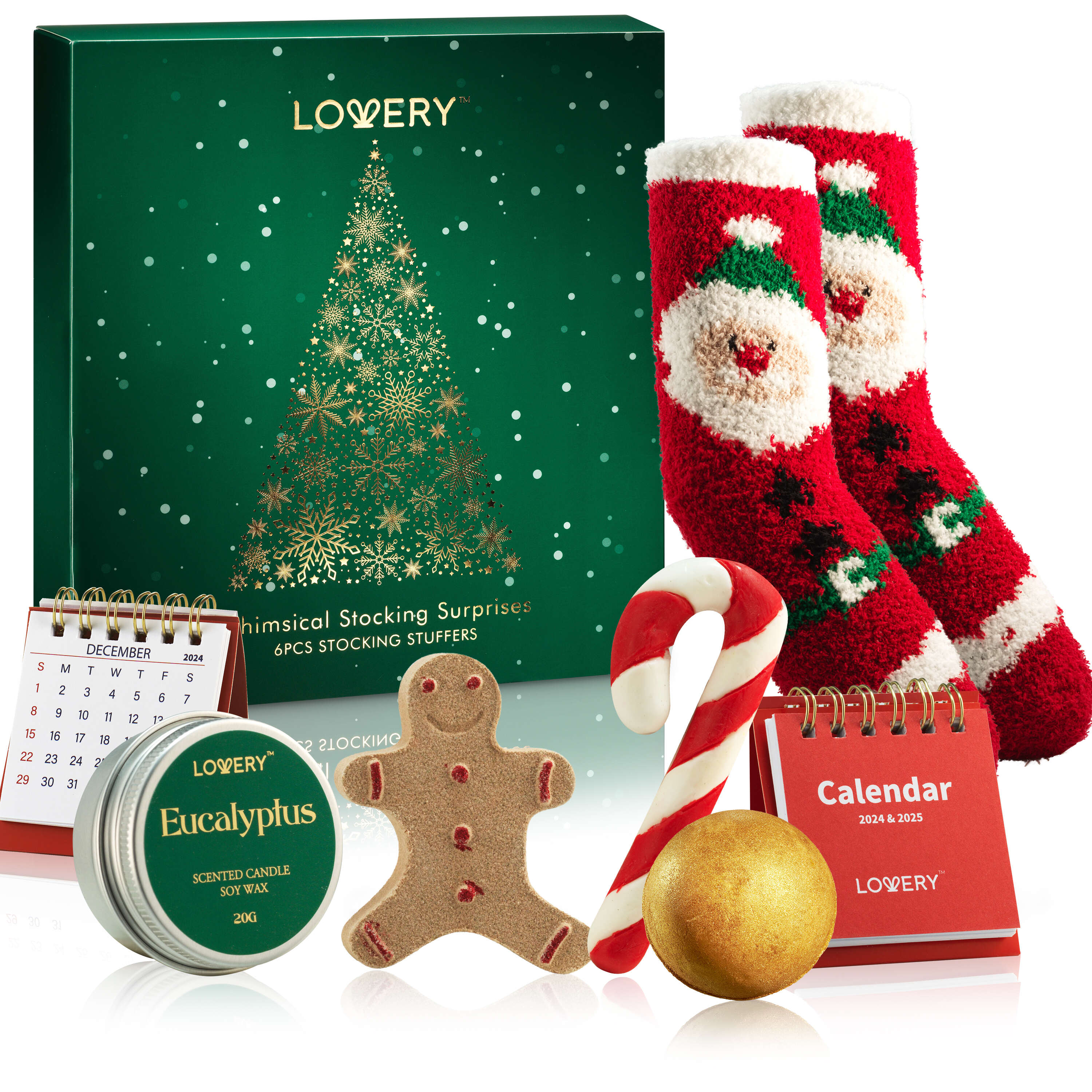 8-Pc. Stocking Stuffers, Christmas Calendar Bath & Body Gift Set