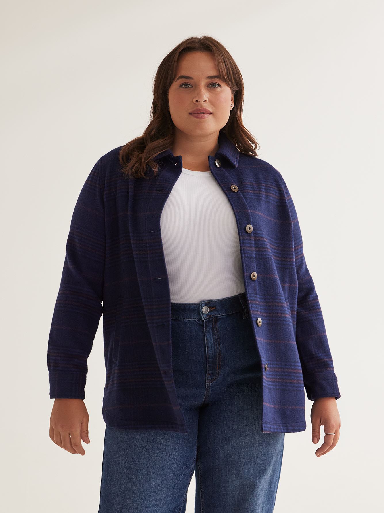 Plaid Buttoned-Down Shacket