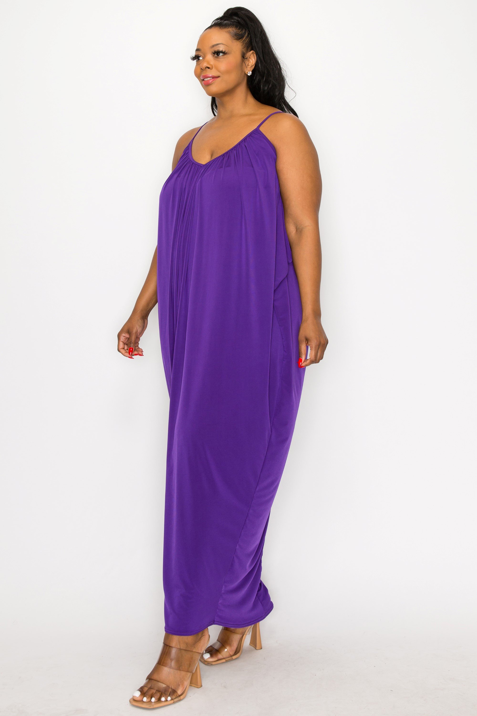 Adora Ruched Spaghetti Strap Dress - L I V D