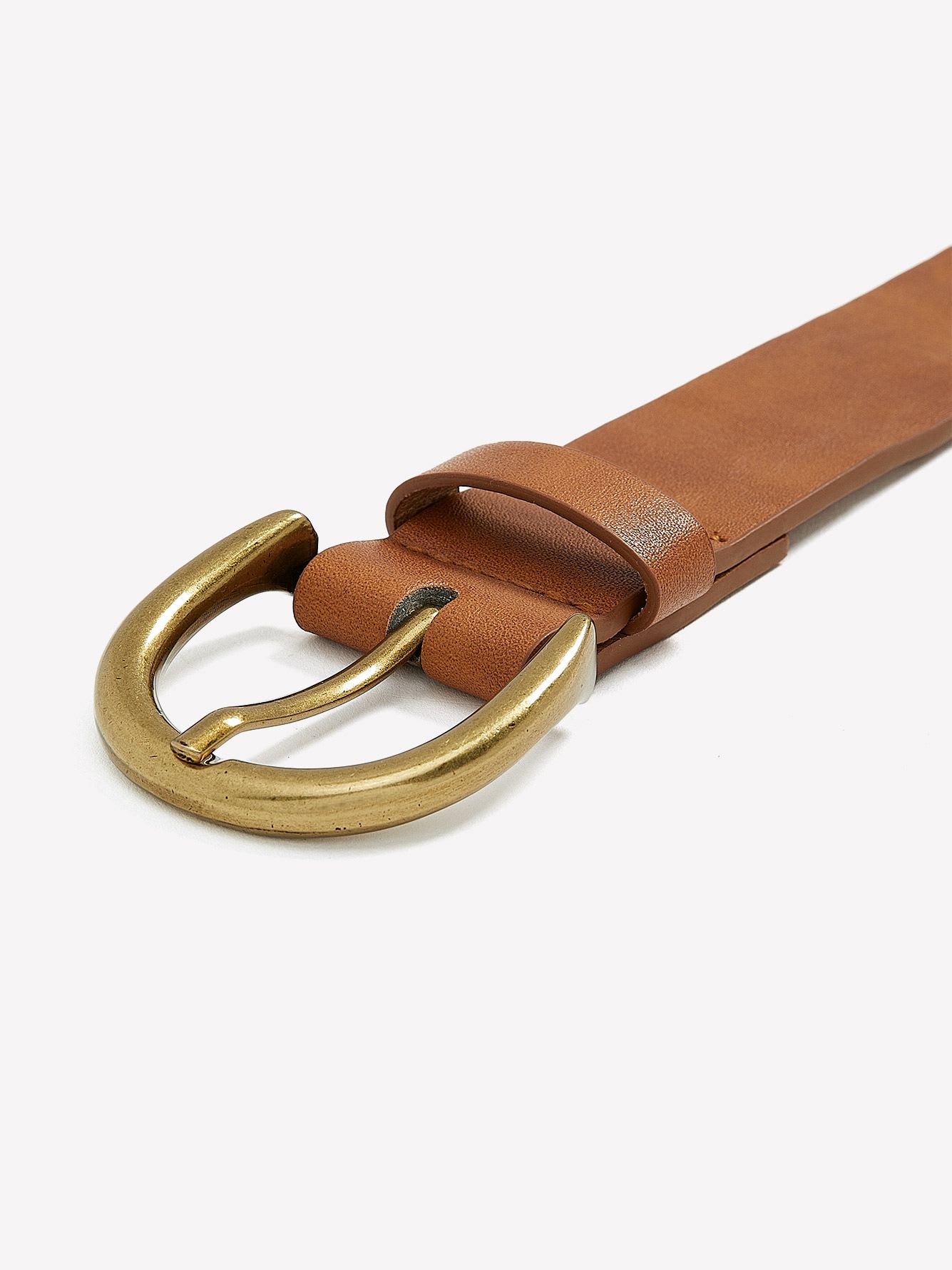 Cognac Perforated Belt