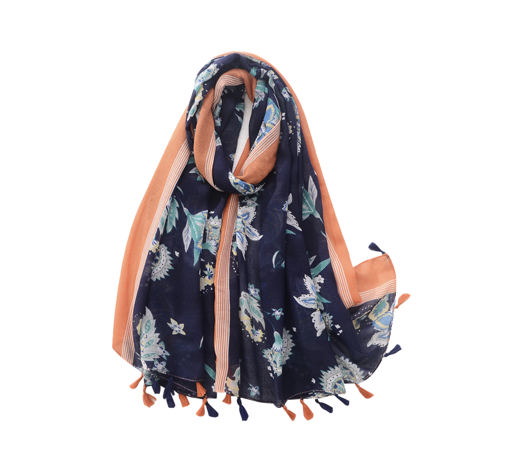 Colorful Floral Striped Scarf - Don't AsK