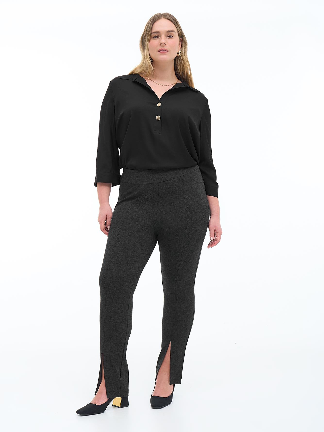 Ponte de Roma Pant with Front Slit - Addition Elle