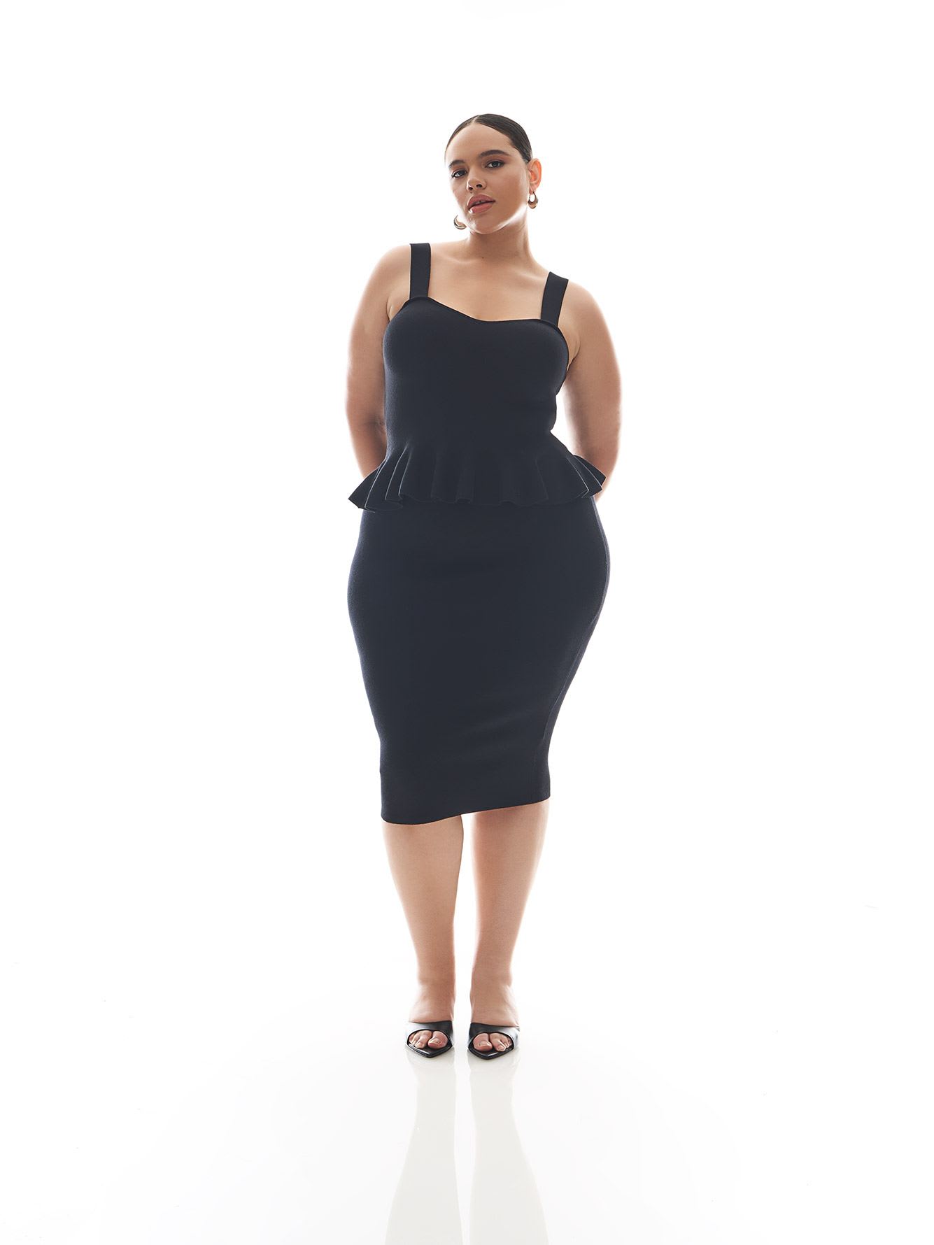 Black Compression Pencil Skirt - Addition Elle