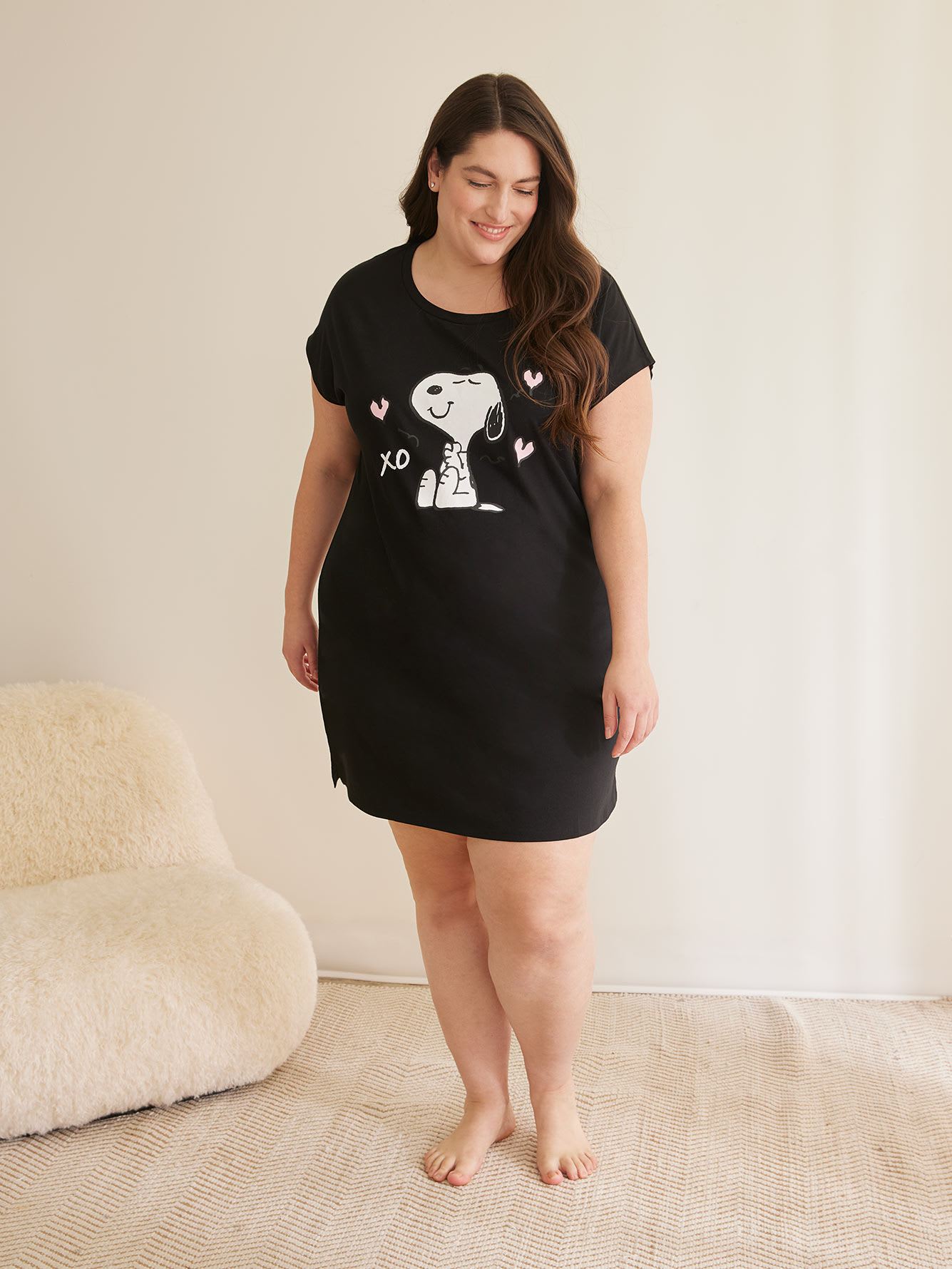 Sleepshirt with Snoopy Print - ti Voglio