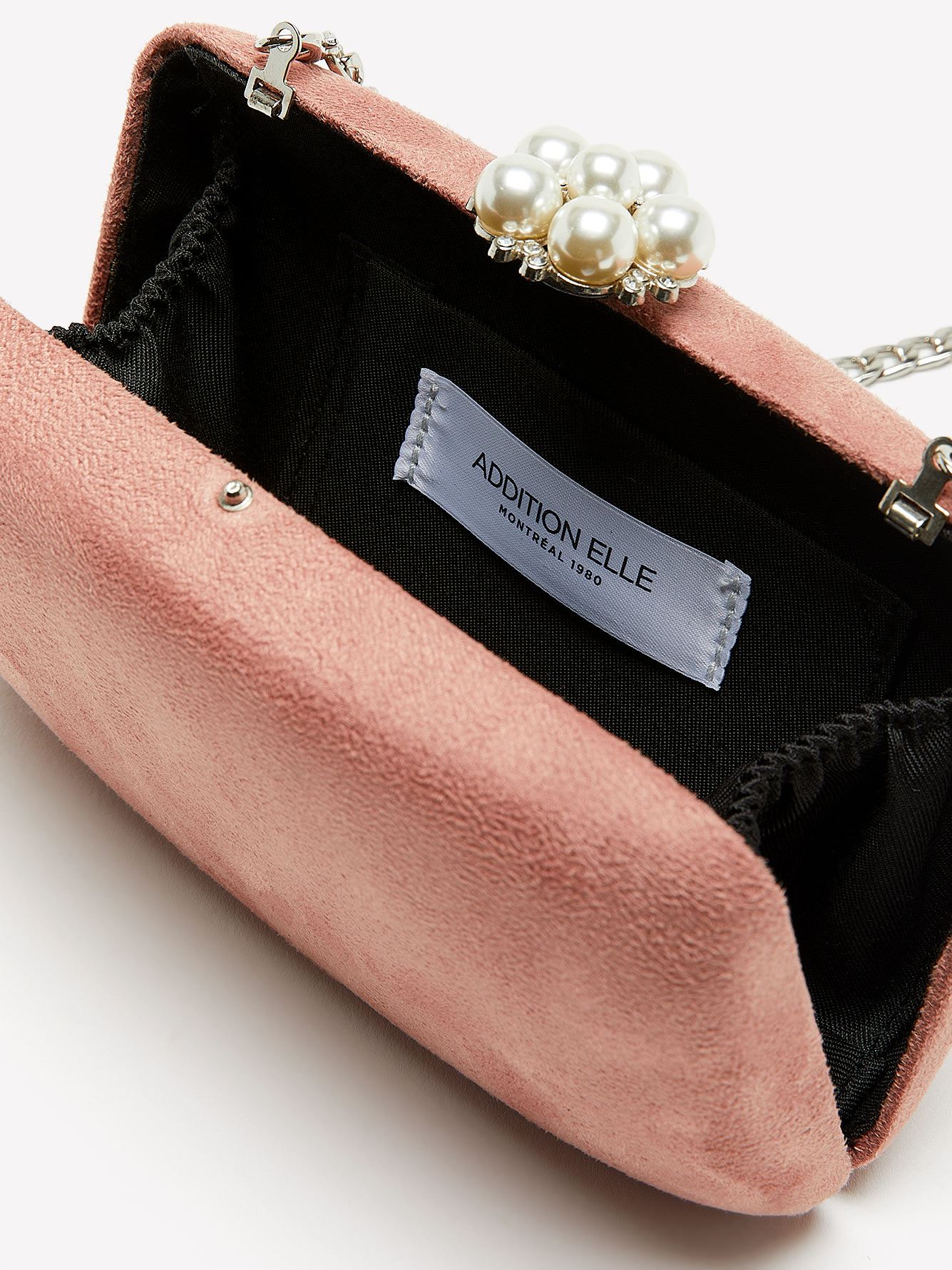 Pink Clutch with Pearl Closure - Addition Elle