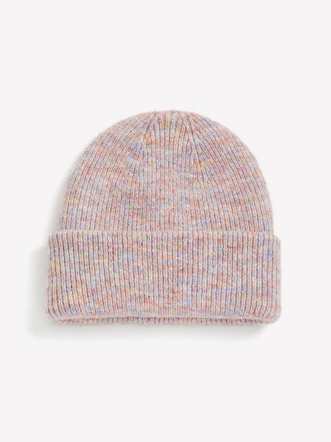 Multicolour Marbled Cuff Beanie