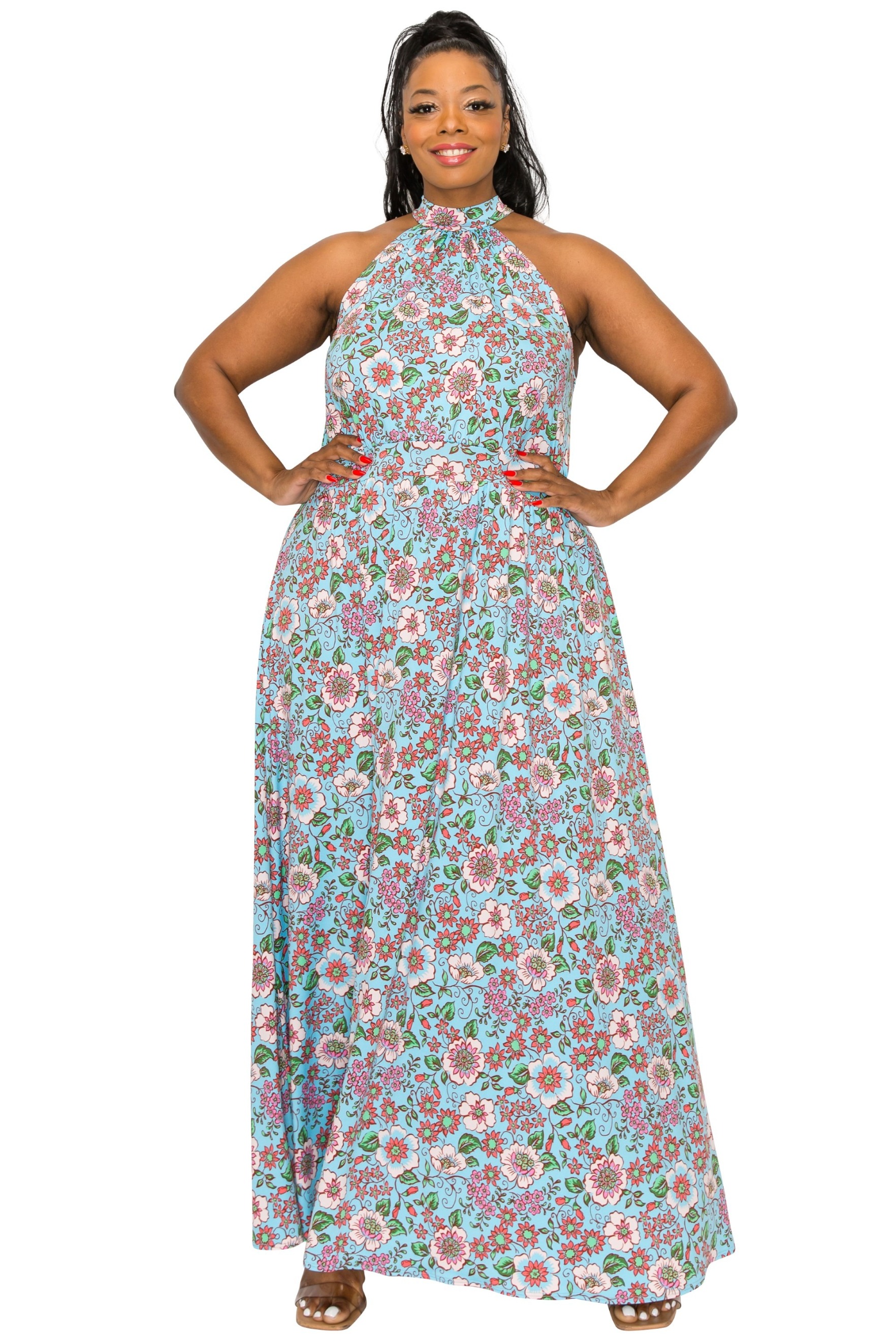 Micaela Halter Neck Dress - L I V D