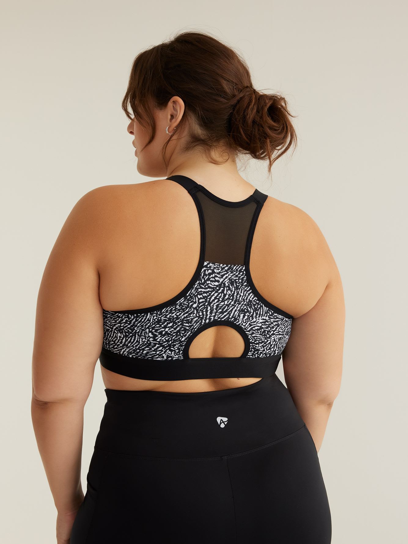 Wireless Medium Support Sports Bra, Zebra Print, G-H Cups - Active Zone