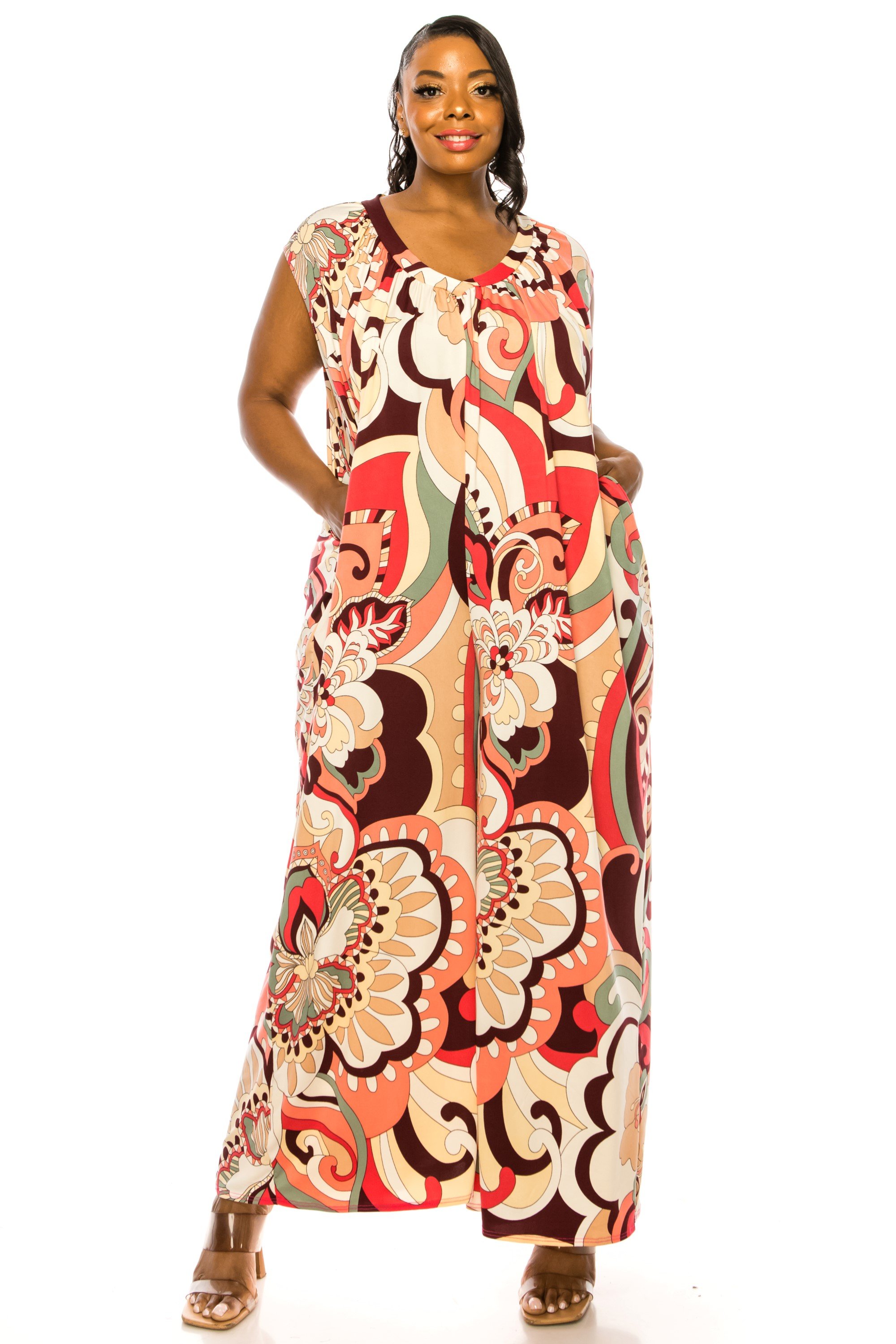 Ashlyn Sleeveless Pocket Jumpsuit - L I V D