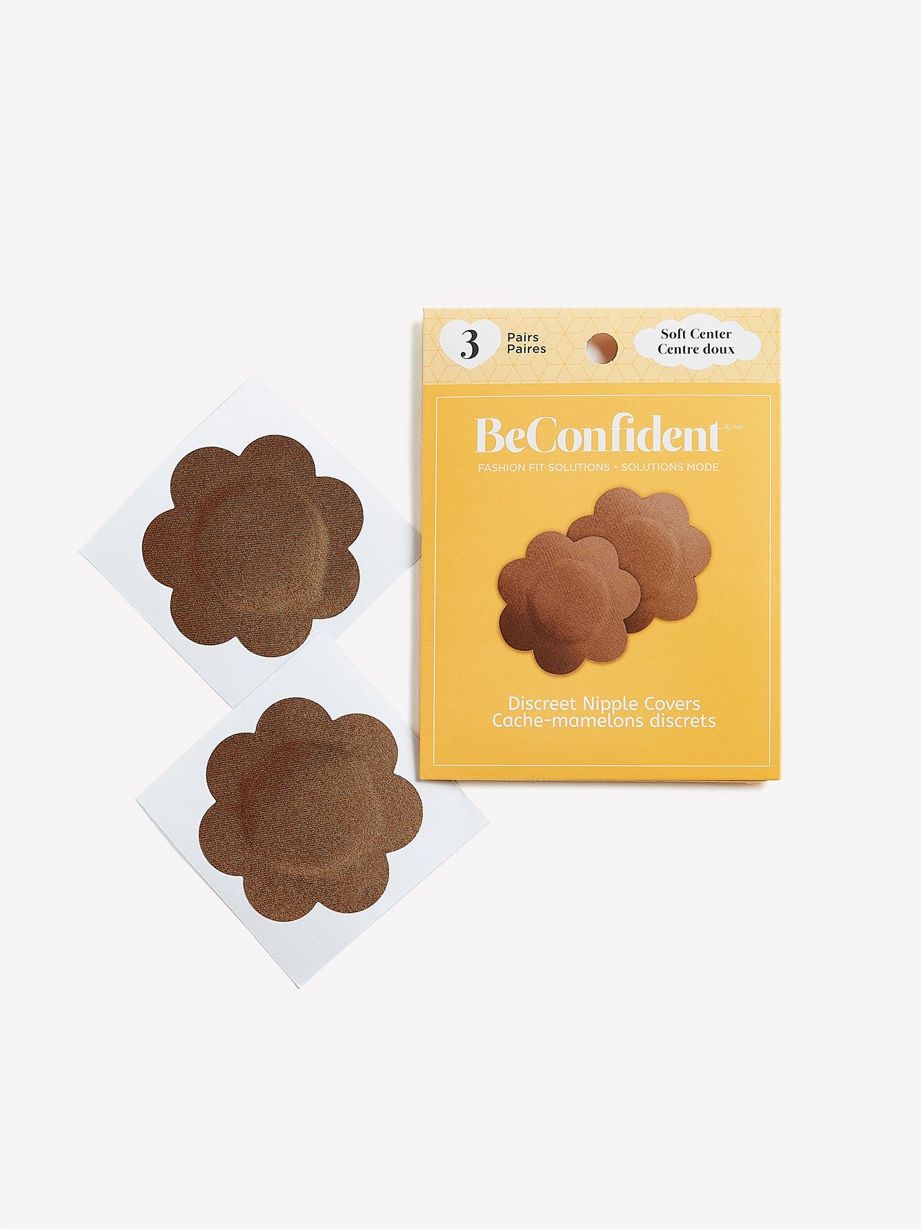 Discreet Nipple Covers, Dark Skin Tone, Set of 3 - BeConfident