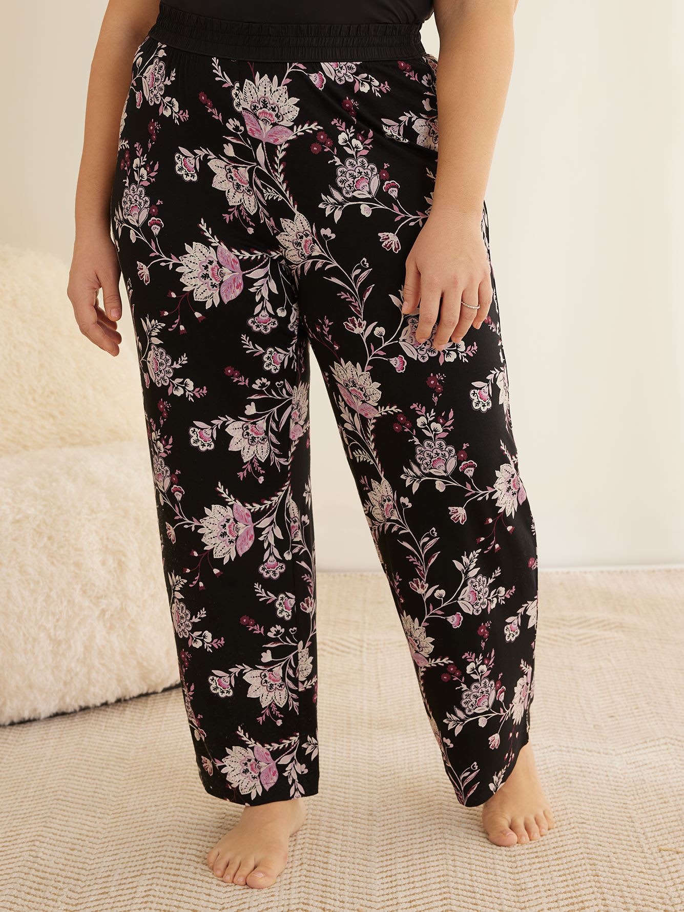 Responsible, Pajama Pant with Satin Waistband - Déesse Collection