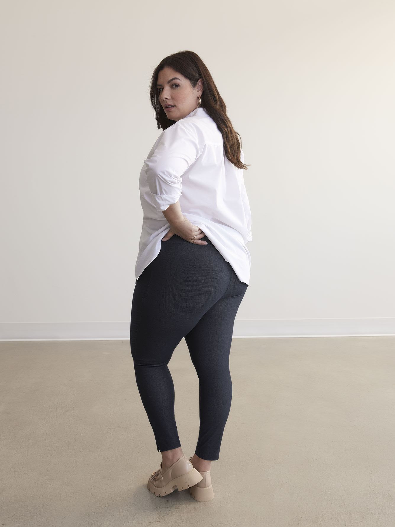 Denim Legging with Side Slits - PENN. Essentials