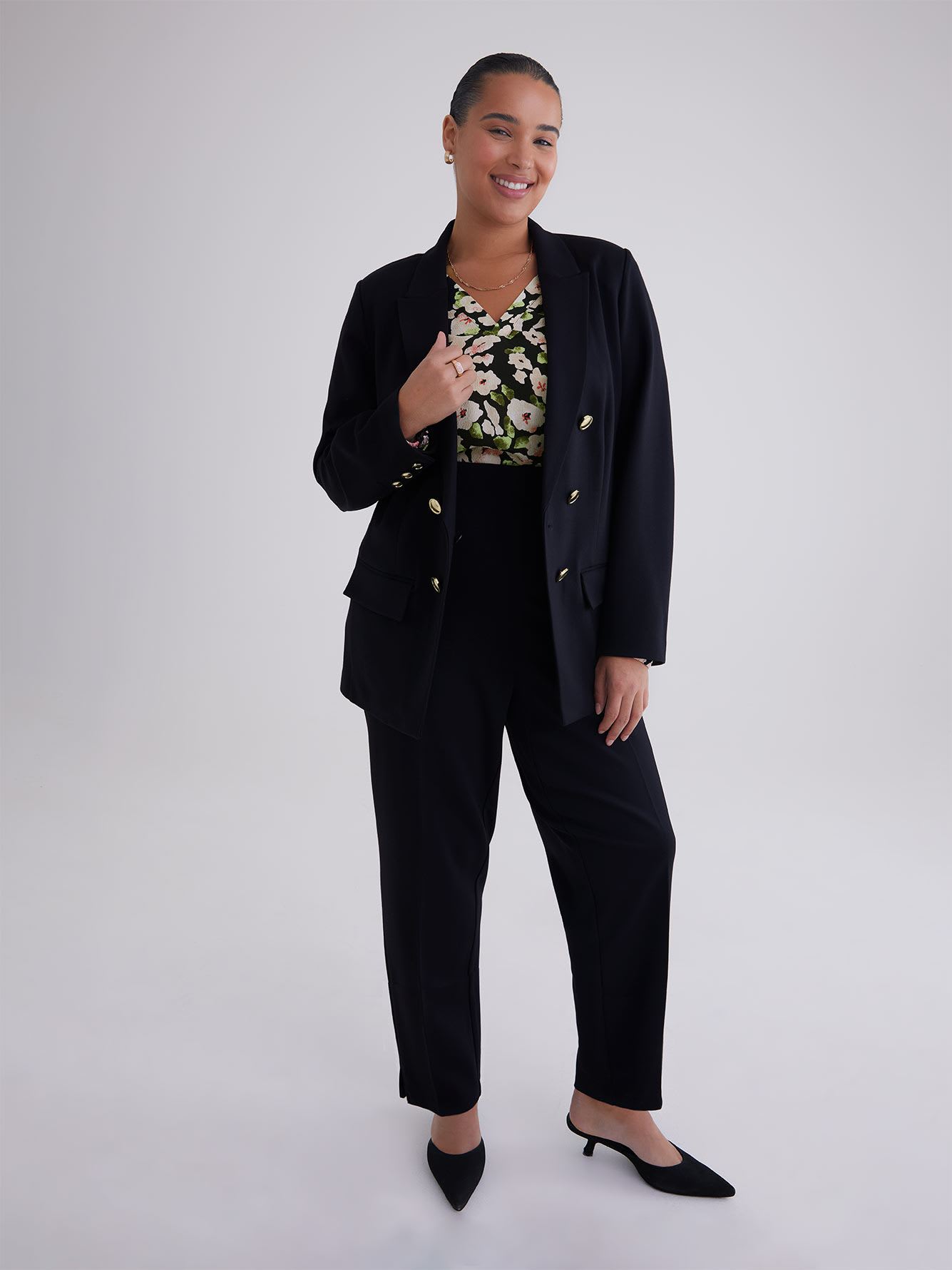 Essential High-Waisted Nautical Pant with Tapered-Leg