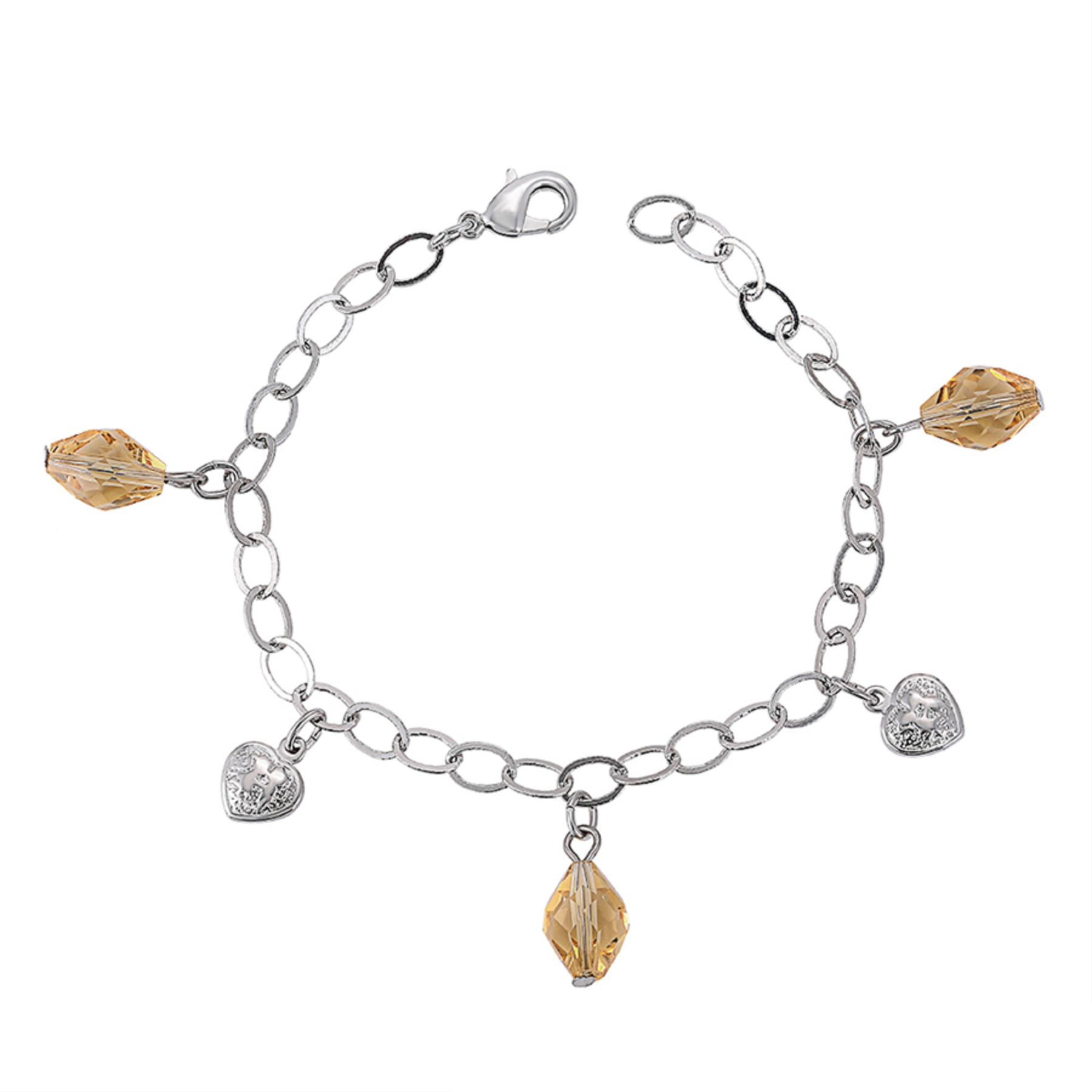 Golden Shadow Crystal Charm Bracelet by callura