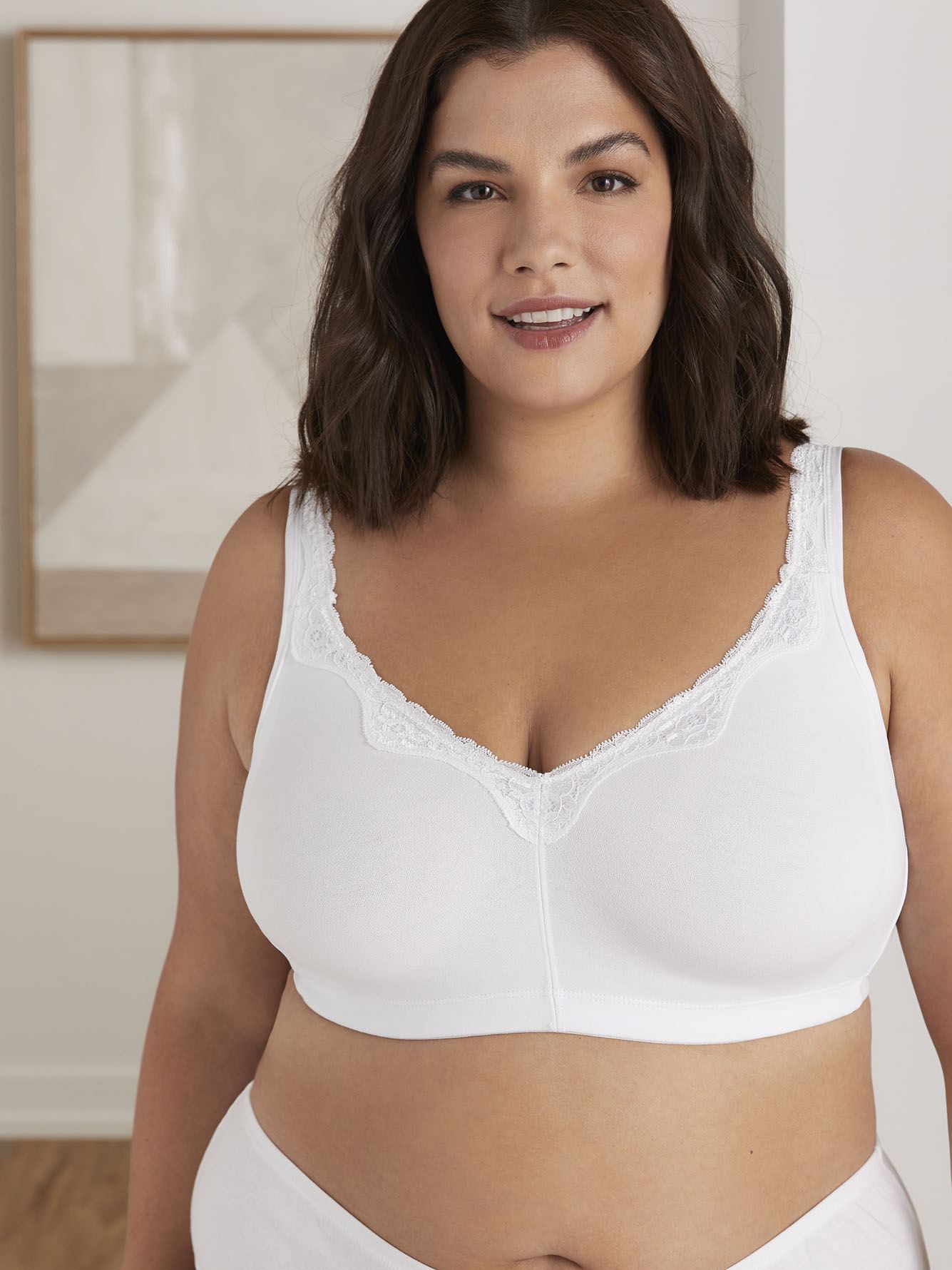 Cotton Wireless Basic Bra, G-H Cups - tiVOGLIO